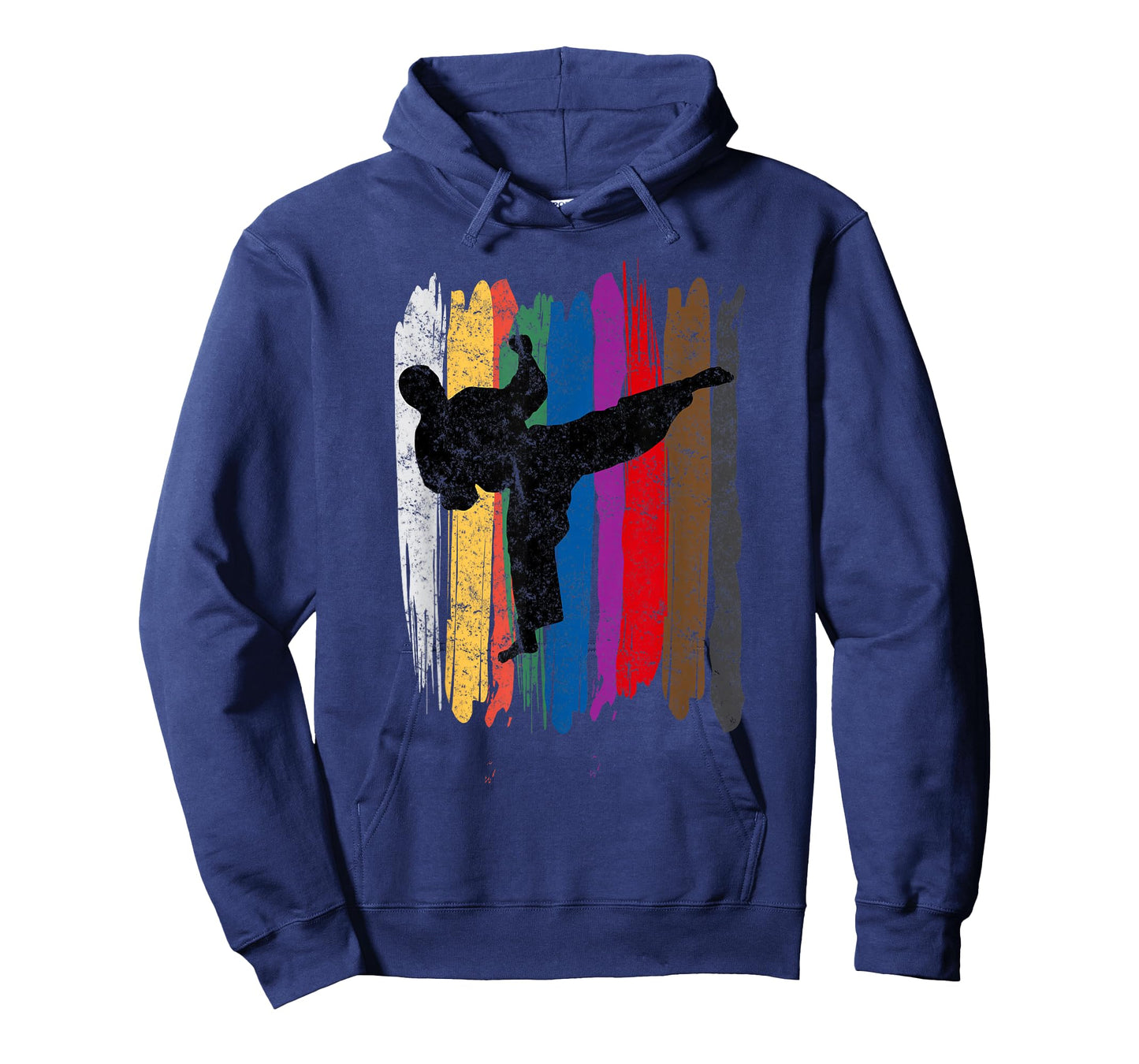 Taekwondo Belt Silhouette Distressed Martial Arts Gift T-Shirt