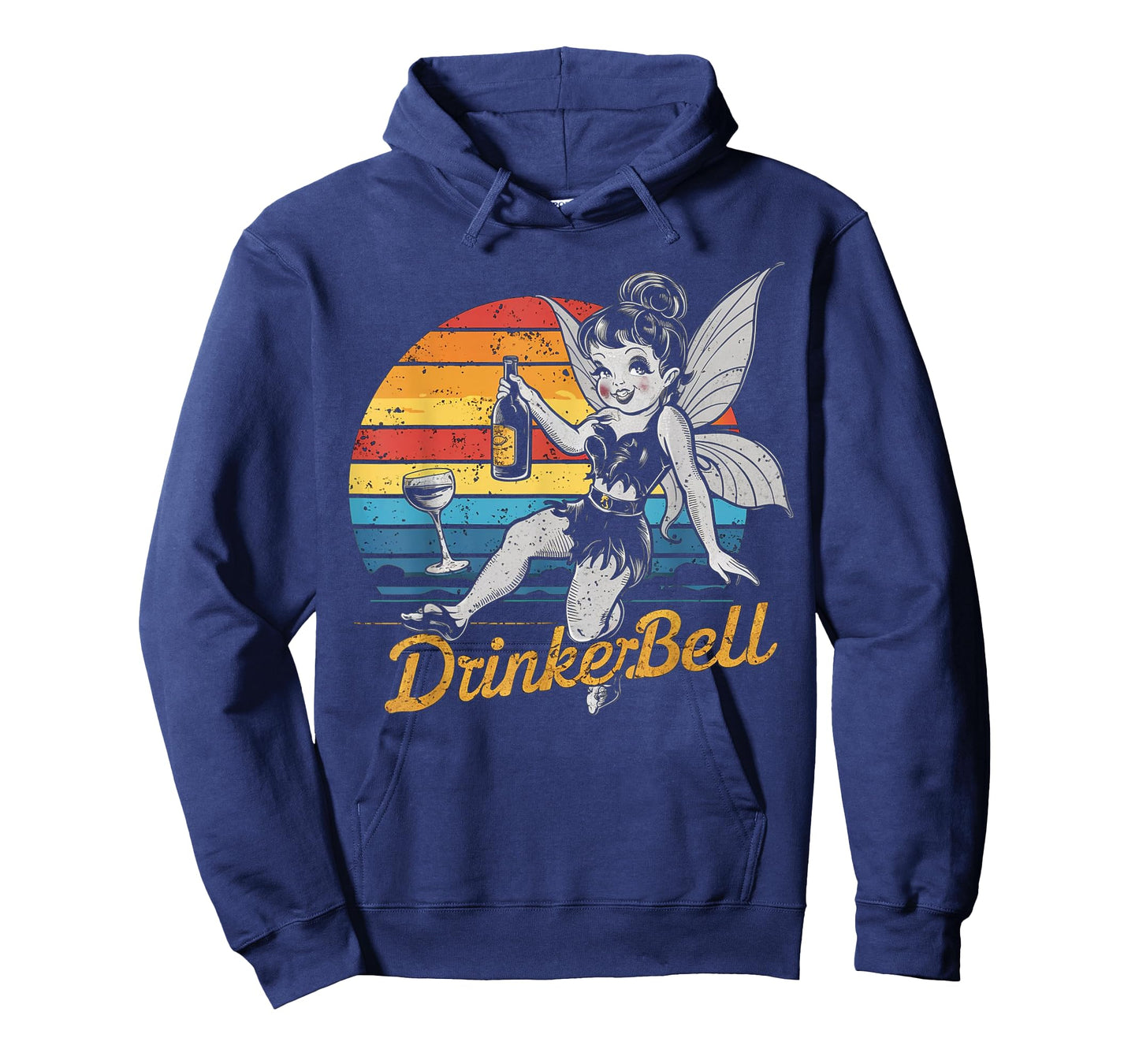 Vintage retro sunset Drinkerbell Funny Drinking Funny Saying T-Shirt