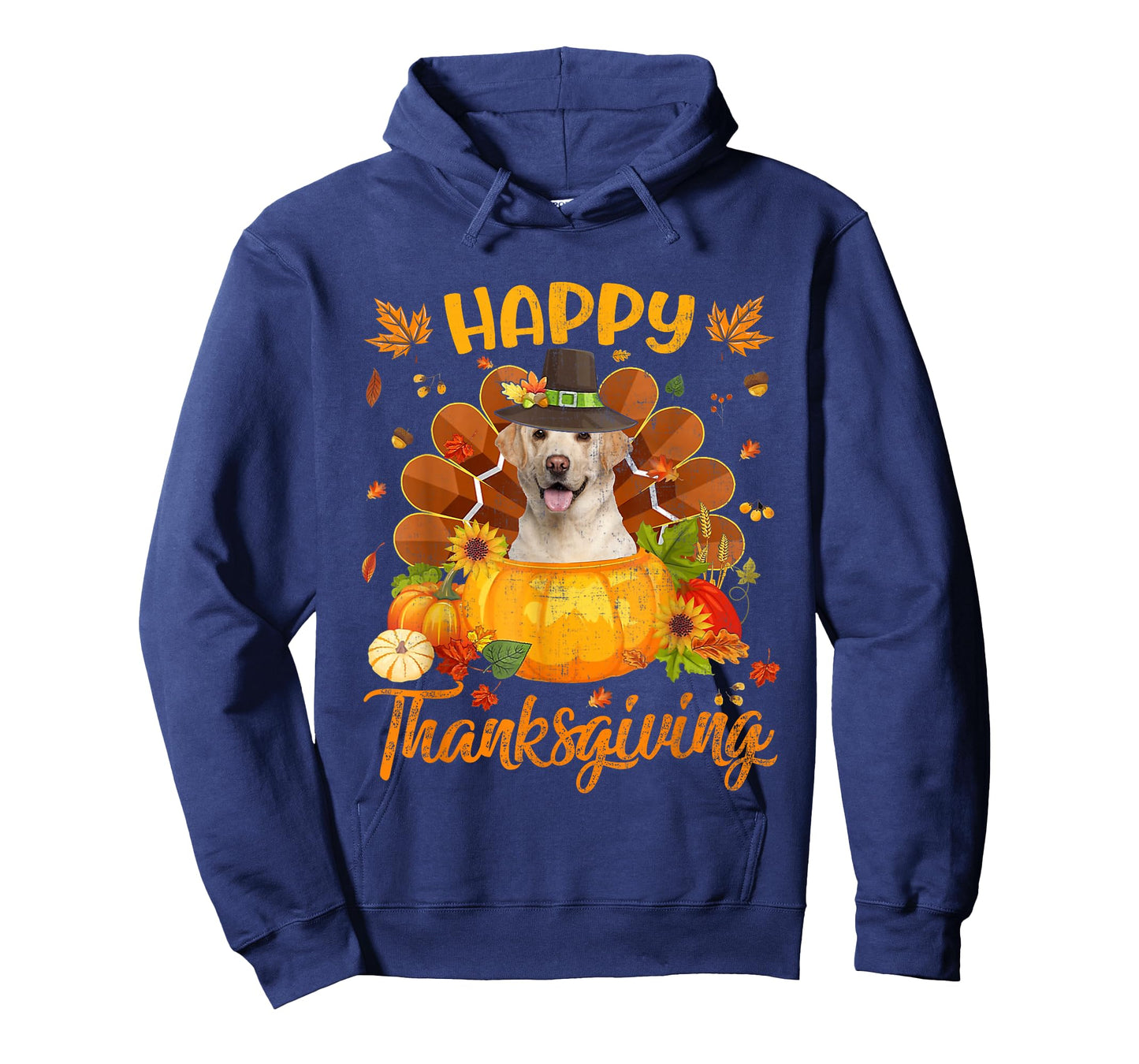 Happy Thanksgiving Labrador Dog Turkey Pumpkin T-Shirt