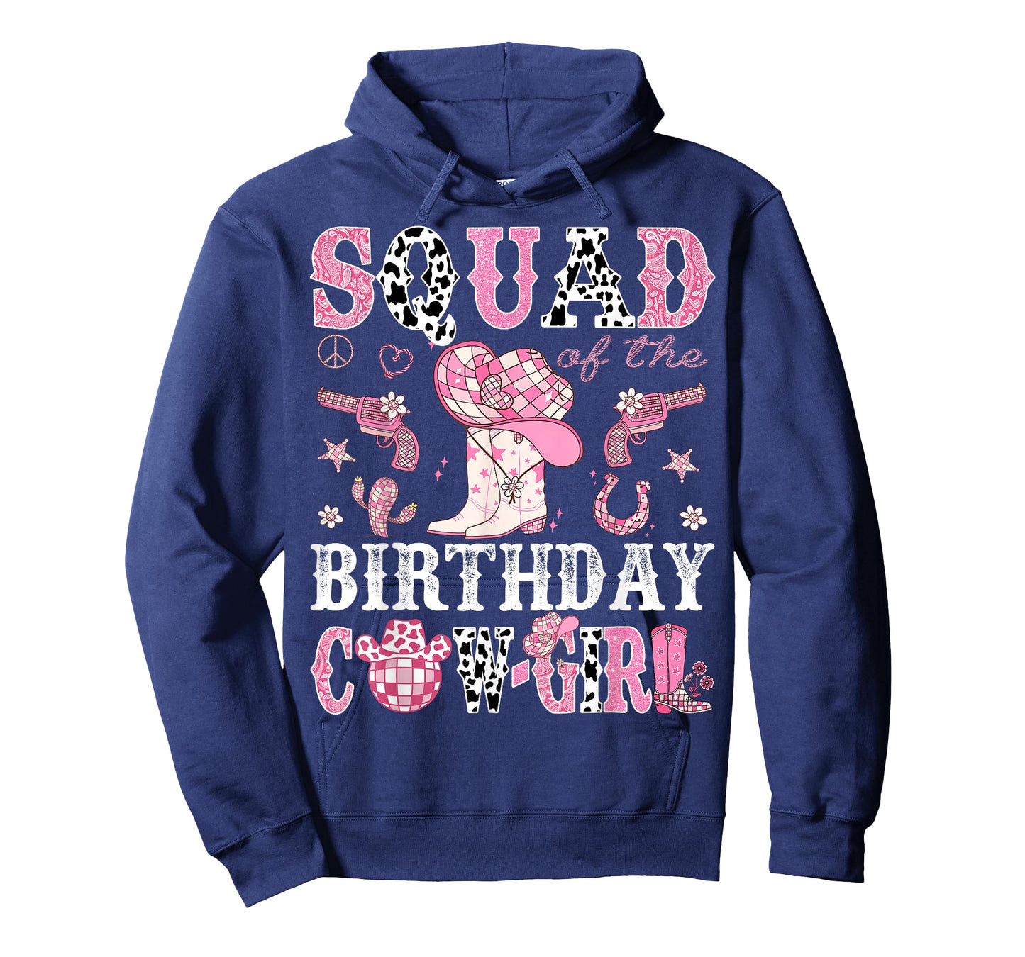 Squad Of The Birthday Cow-Girl Pink Disco Rodeo Western T-Shirt