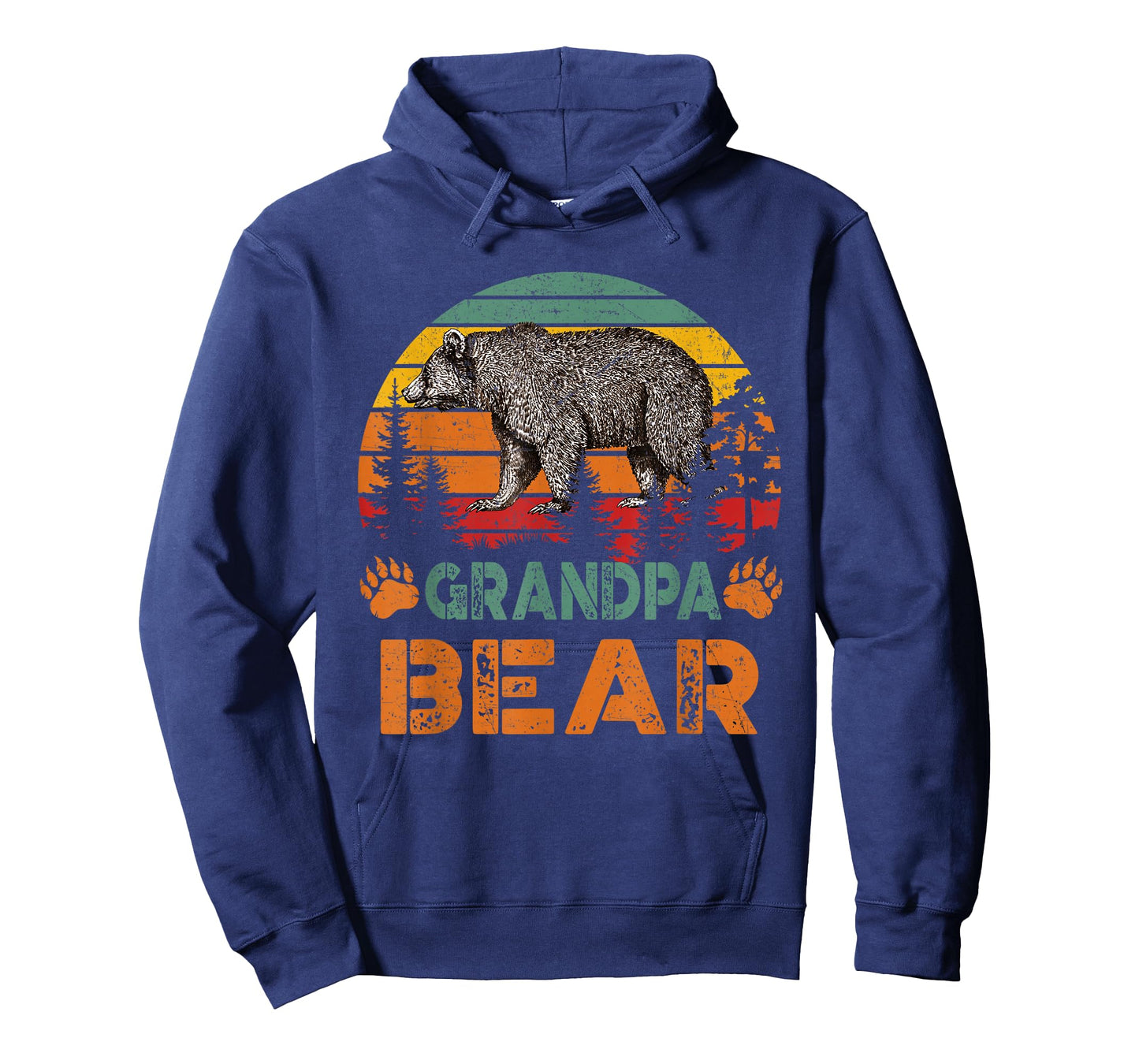 Mens Vintage Grandpa Bear T-Shirt Funny Fathers Day T-Shirt