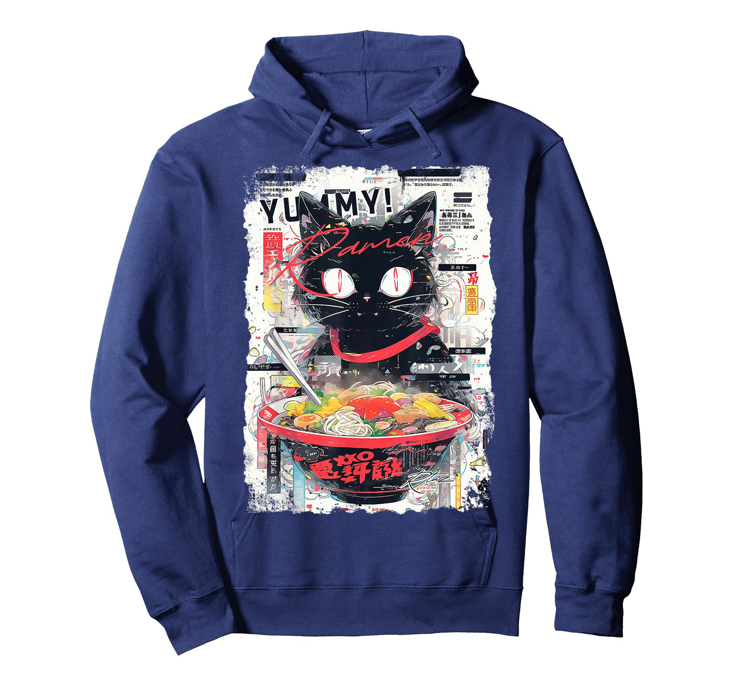 Ramen Noodles Cat Japan Y2K Kawaii Retro Cats Manga Anime T-Shirt