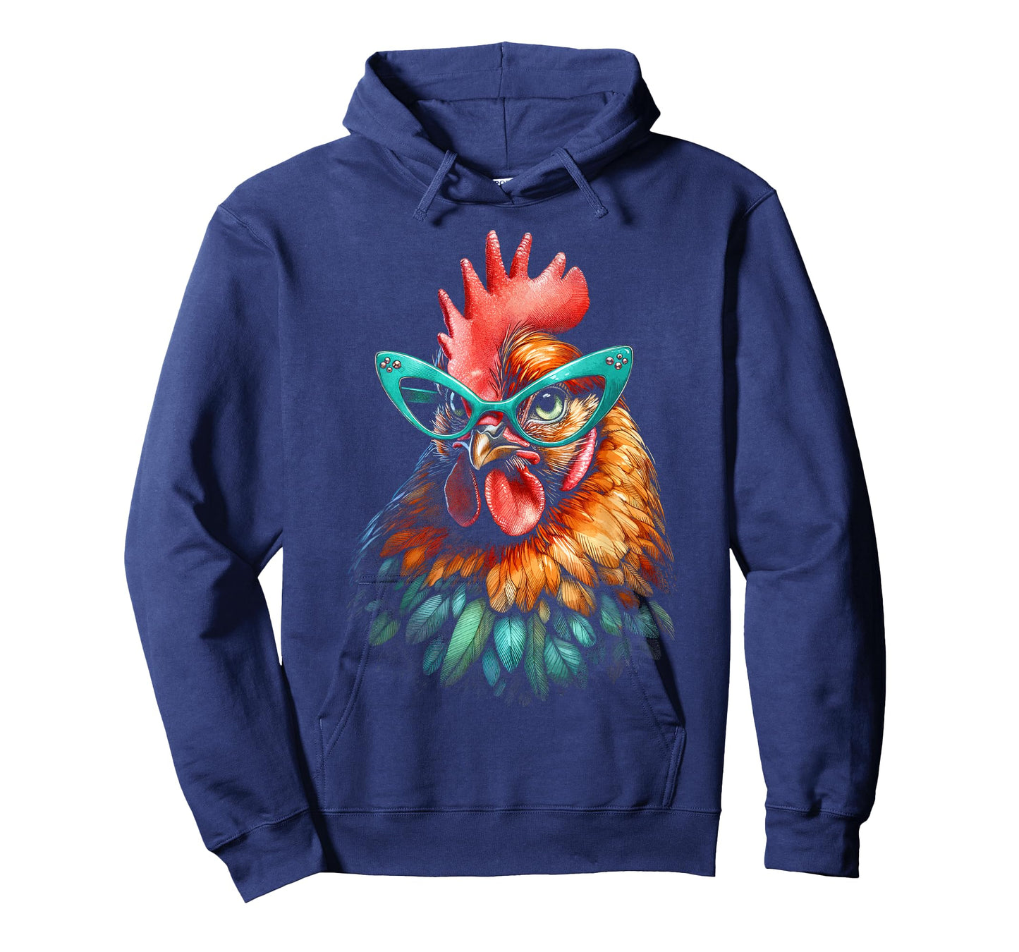 Chicken Funny Eyeglasses Cute Graphic Women Chicken Lover T-Shirt