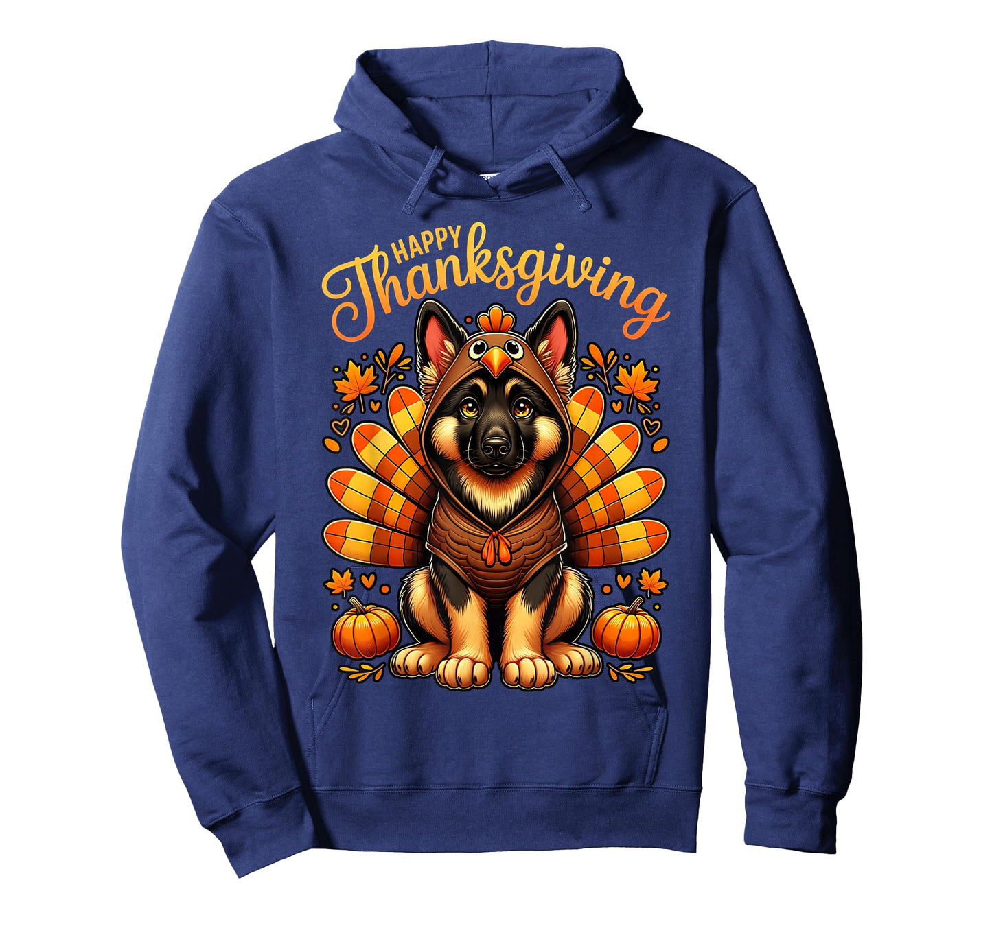 Happy Thanksgiving German Shepherd Dog Turkey Day Fall T-Shirt