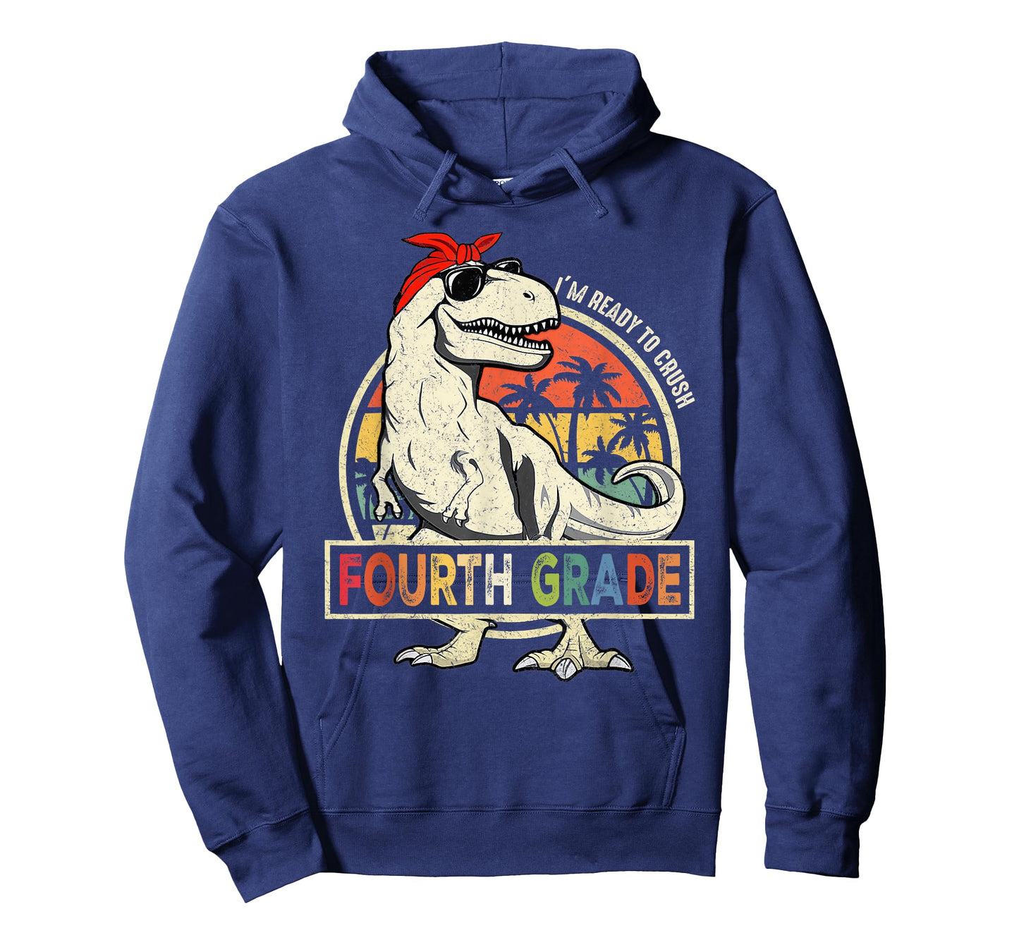 I'm Ready to Crush Fourth Grade Back to School Dinosaur Boys T-Shirt