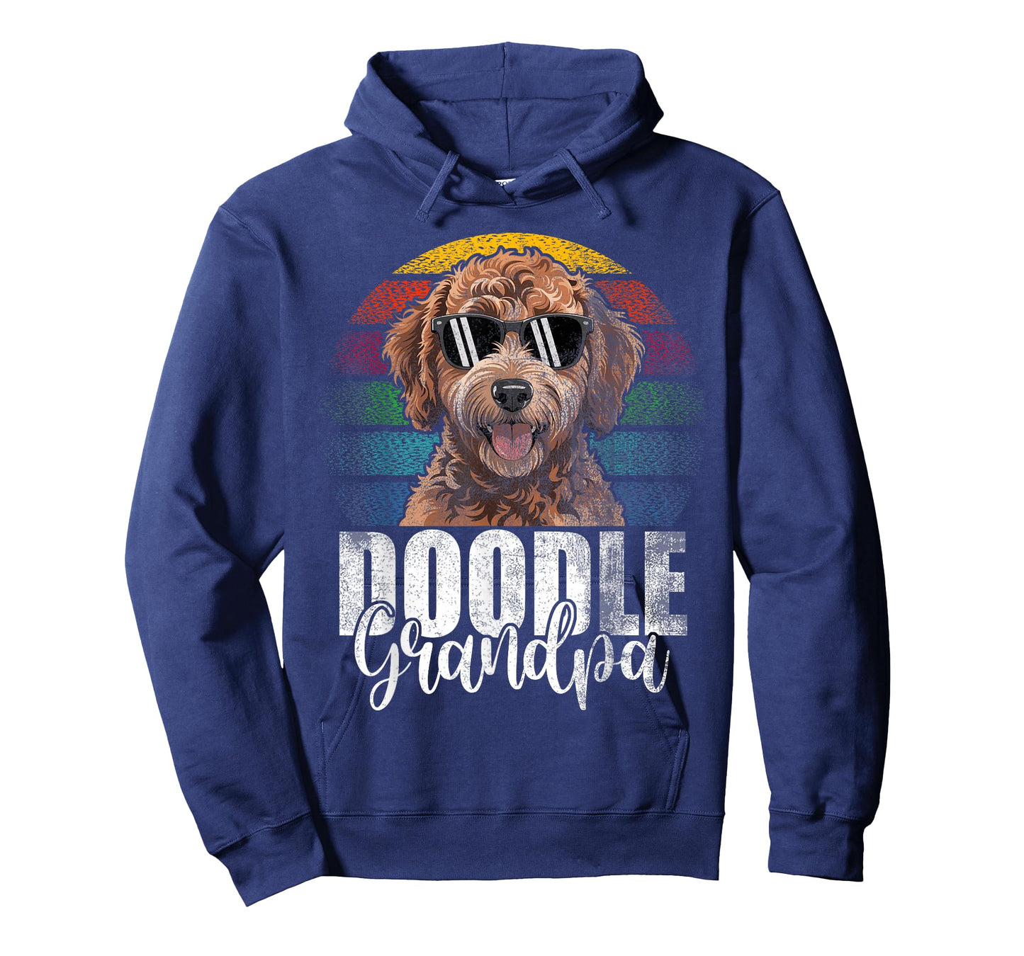 Retro Doodle Grandpa Goldendoodle Dog Lover Men Fathers Day T-Shirt