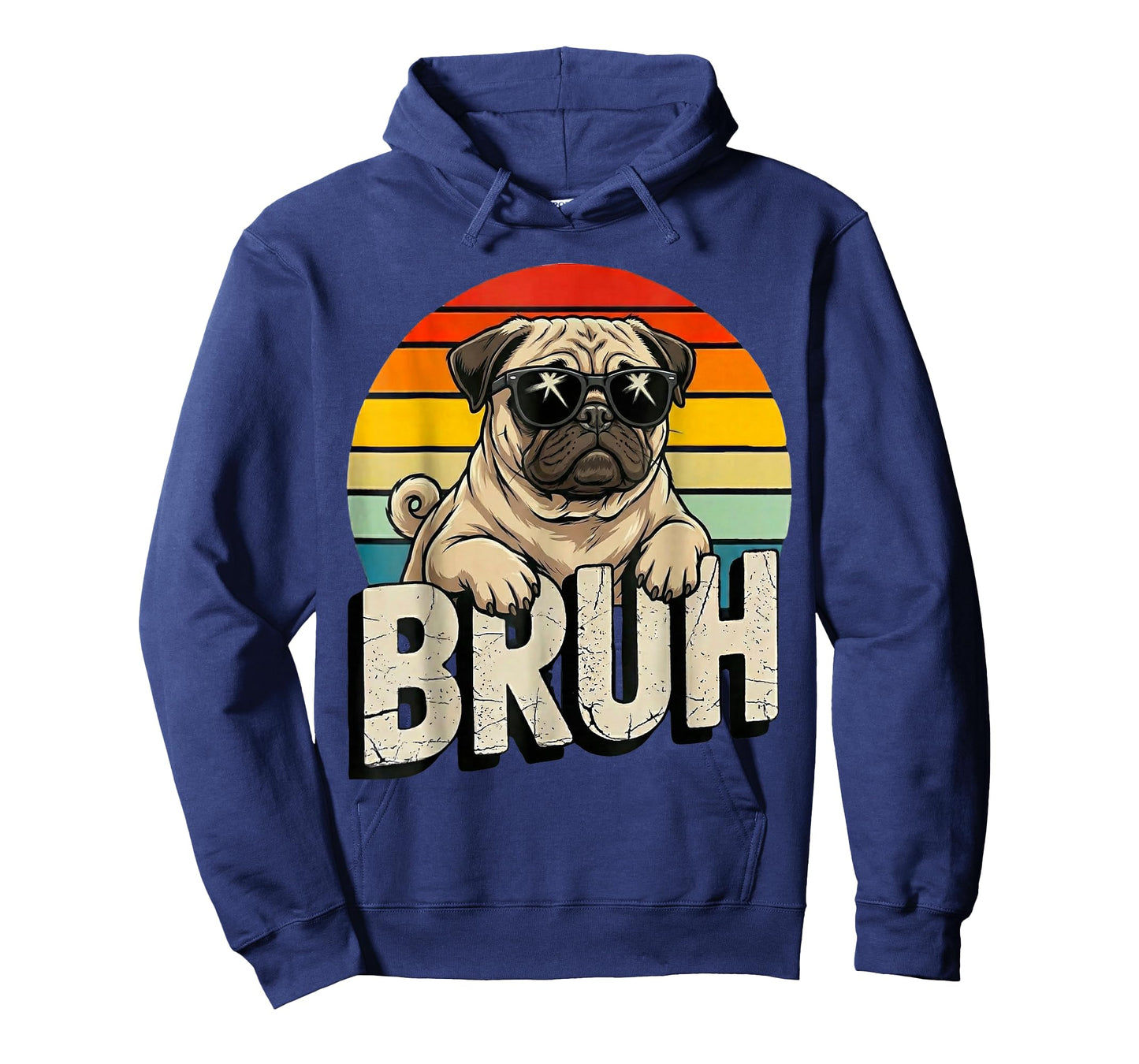 Pug says BruhAdorable Dog Funny Humor Fashion Meme Lover T-Shirt