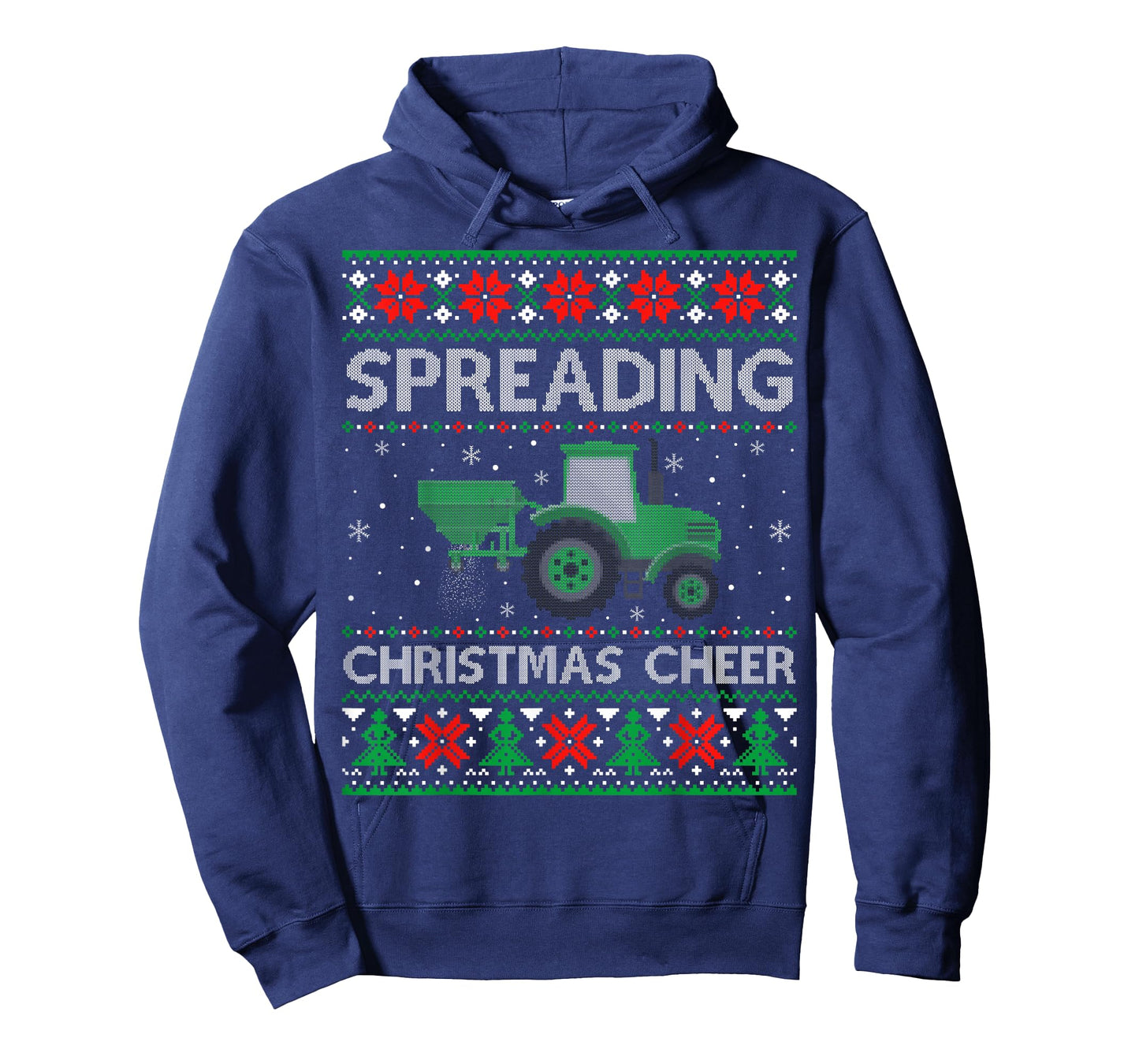 Spreading Christmas Cheer Farming Tractor Ugly Womens Mens T-Shirt