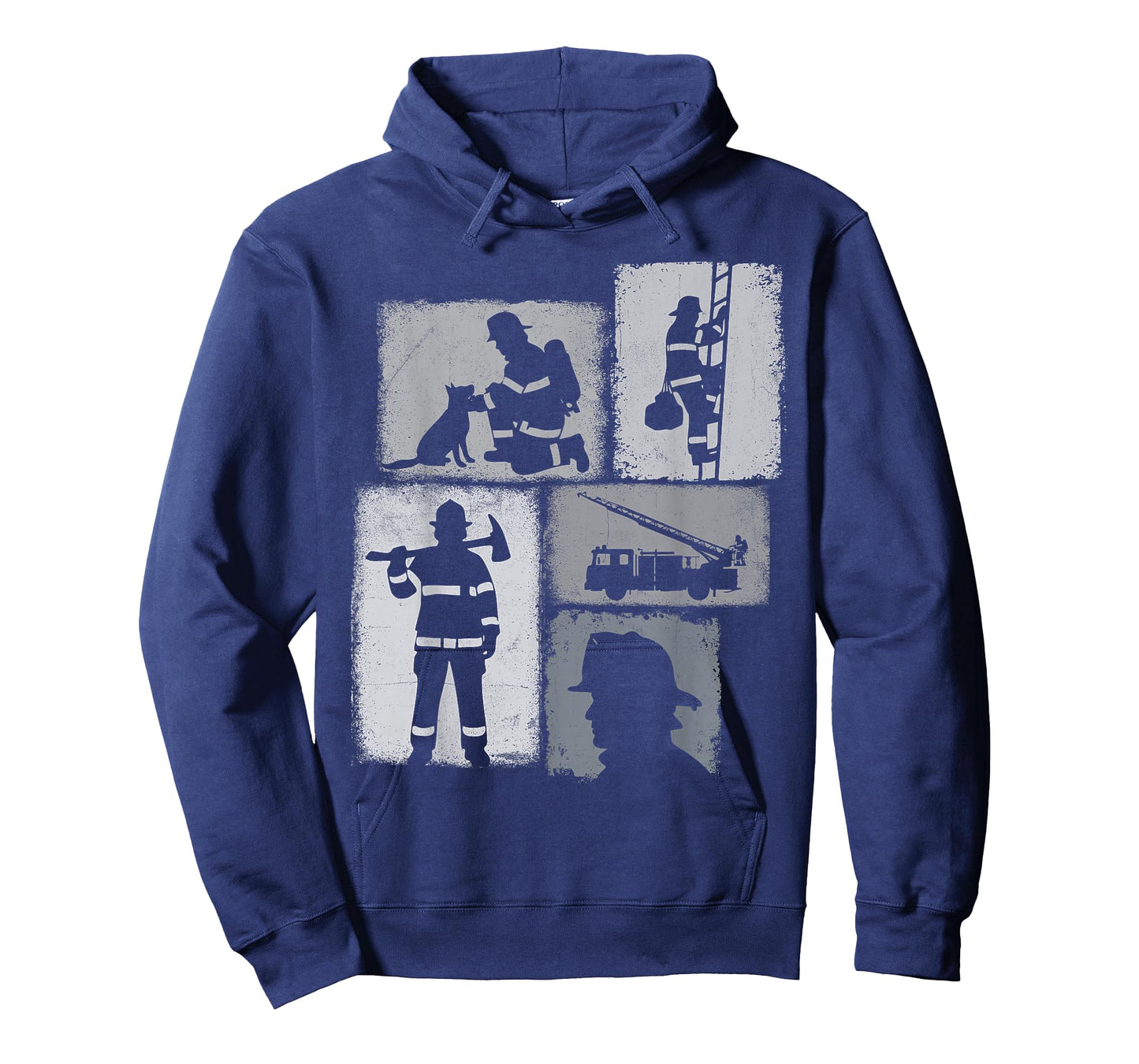 Firefighter Vintage Collage Fireman Men Hero T-Shirt