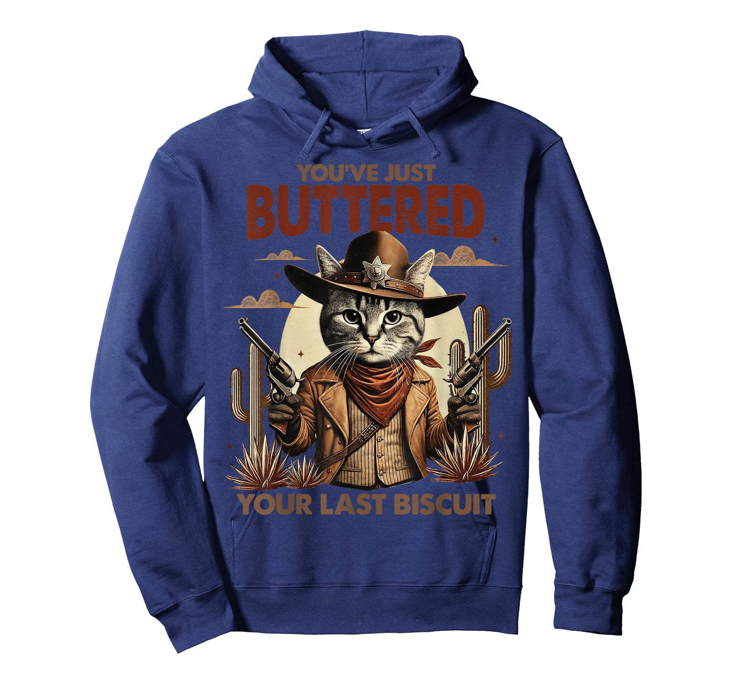 You've Just Buttered Your Last Biscuit Funny Cowboy Cat T-Shirt