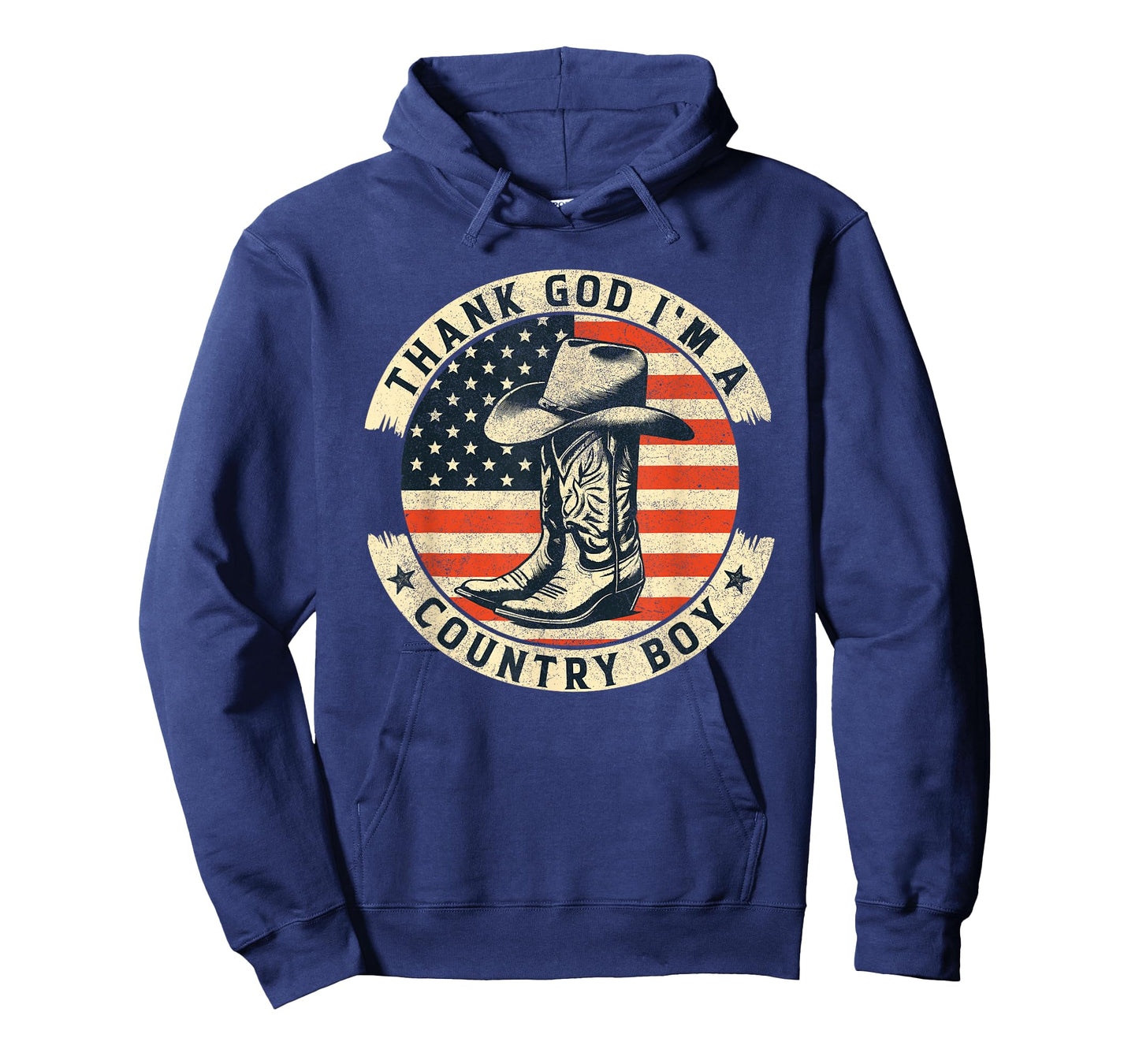 Thank God I'm A Country Music Boy Cowboy Western Retro T-Shirt