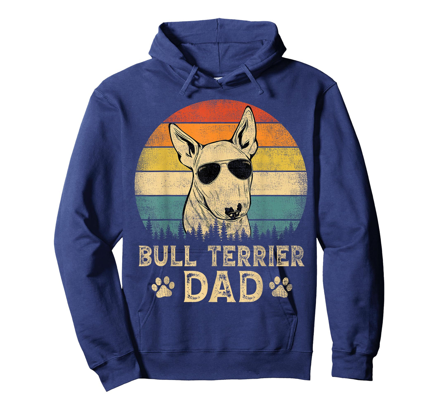 Vintage Bull Terrier Dad Dog Lovers Father's Day Tee T-Shirt