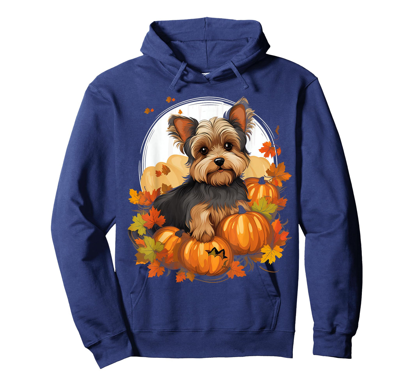 Pumpkin Yorkie Dog Halloween Thanksgiving T-Shirt