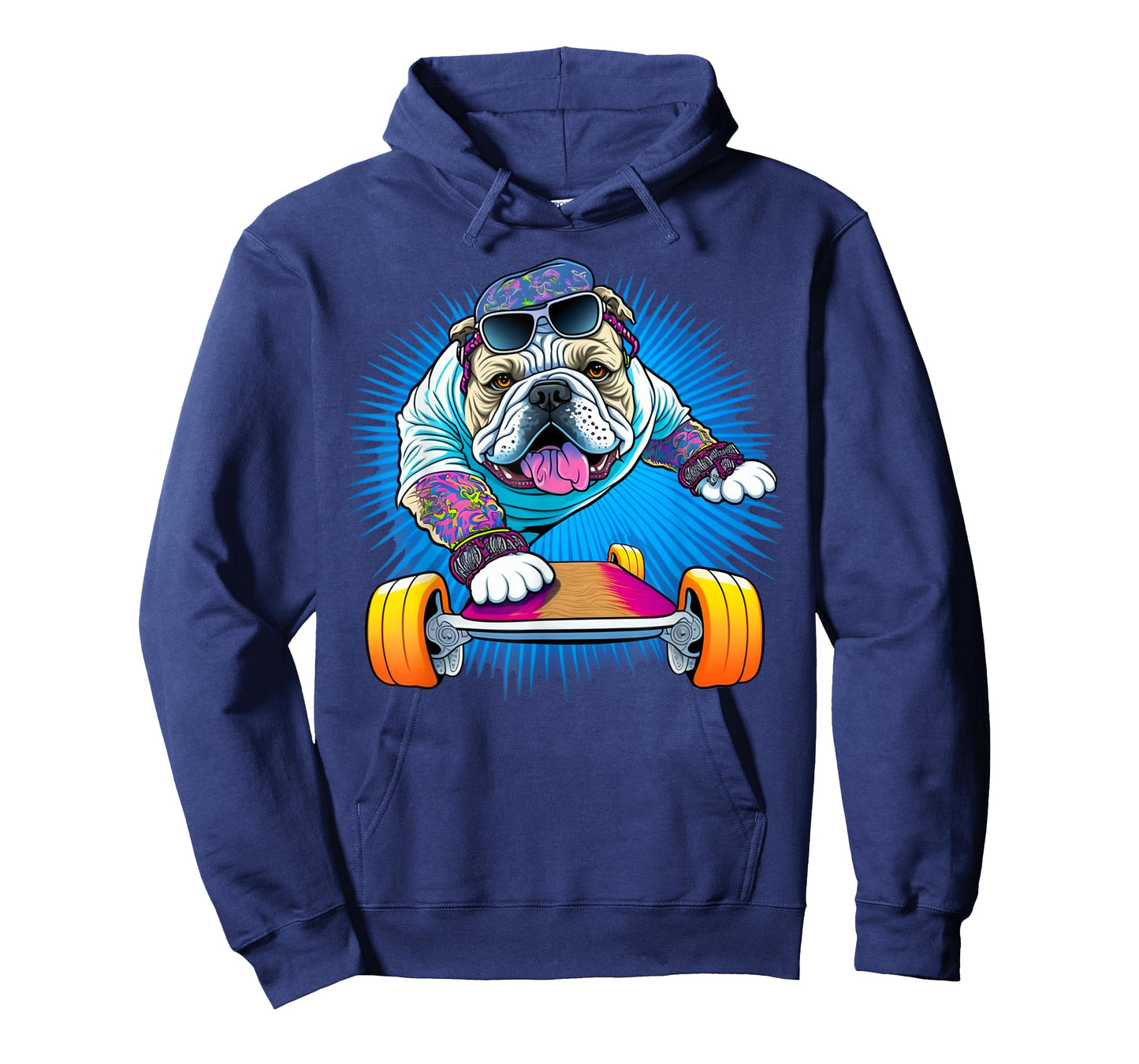 Funny Skateboarding Bulldog T-Shirt
