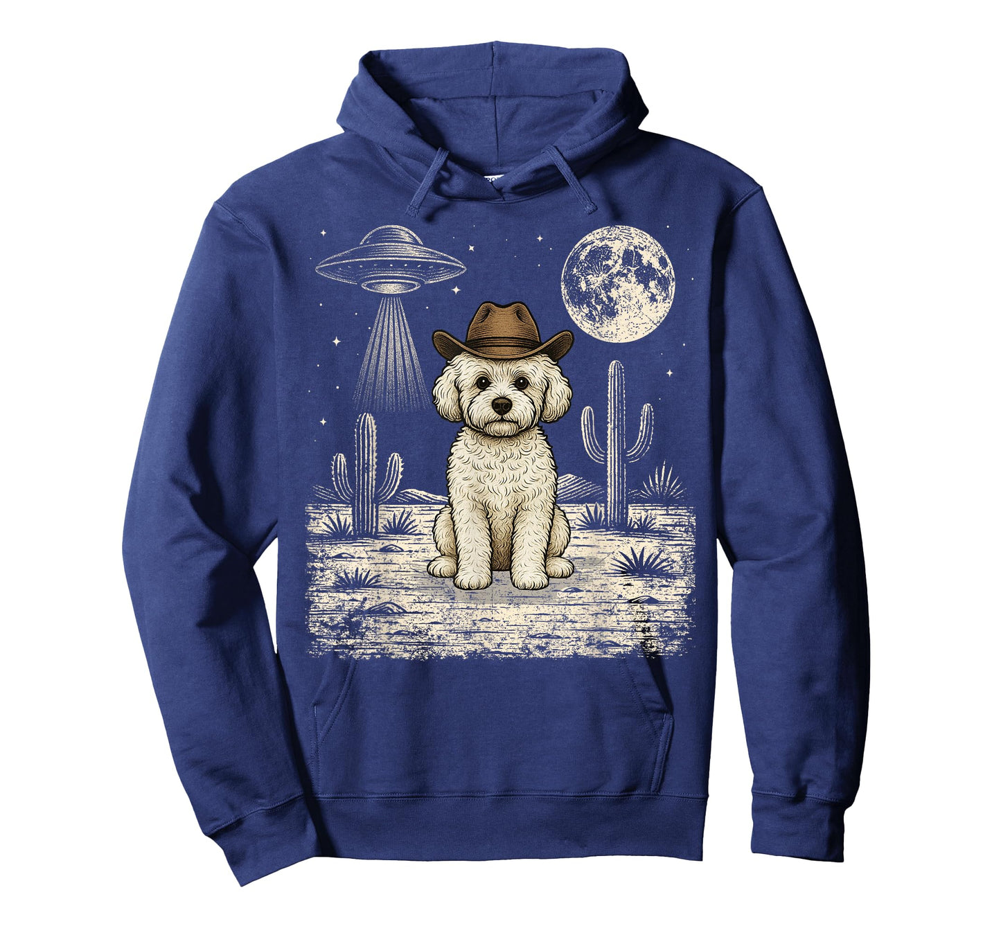 Funny Bichon Frise Cowboy Western Dog UFO T-Shirt