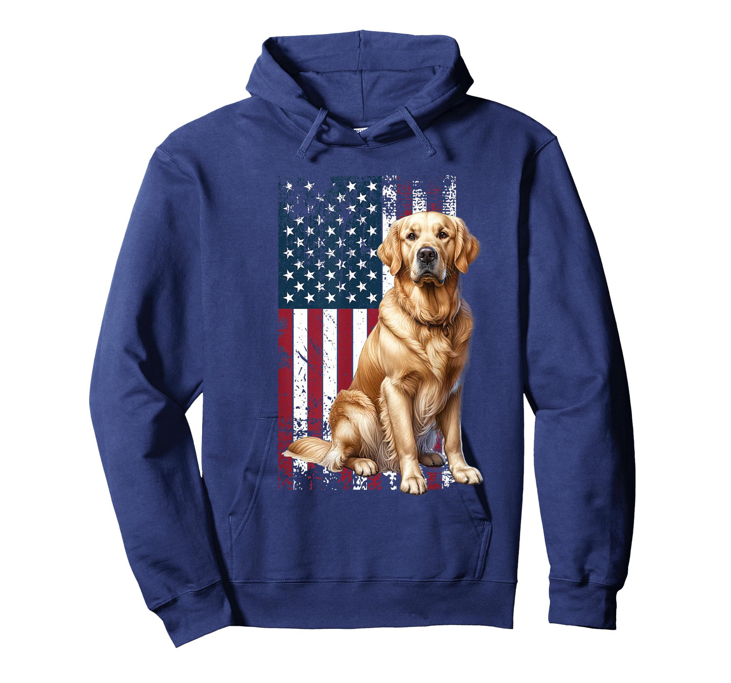 Golden Retriever Dog Owner USA Flag T-Shirt