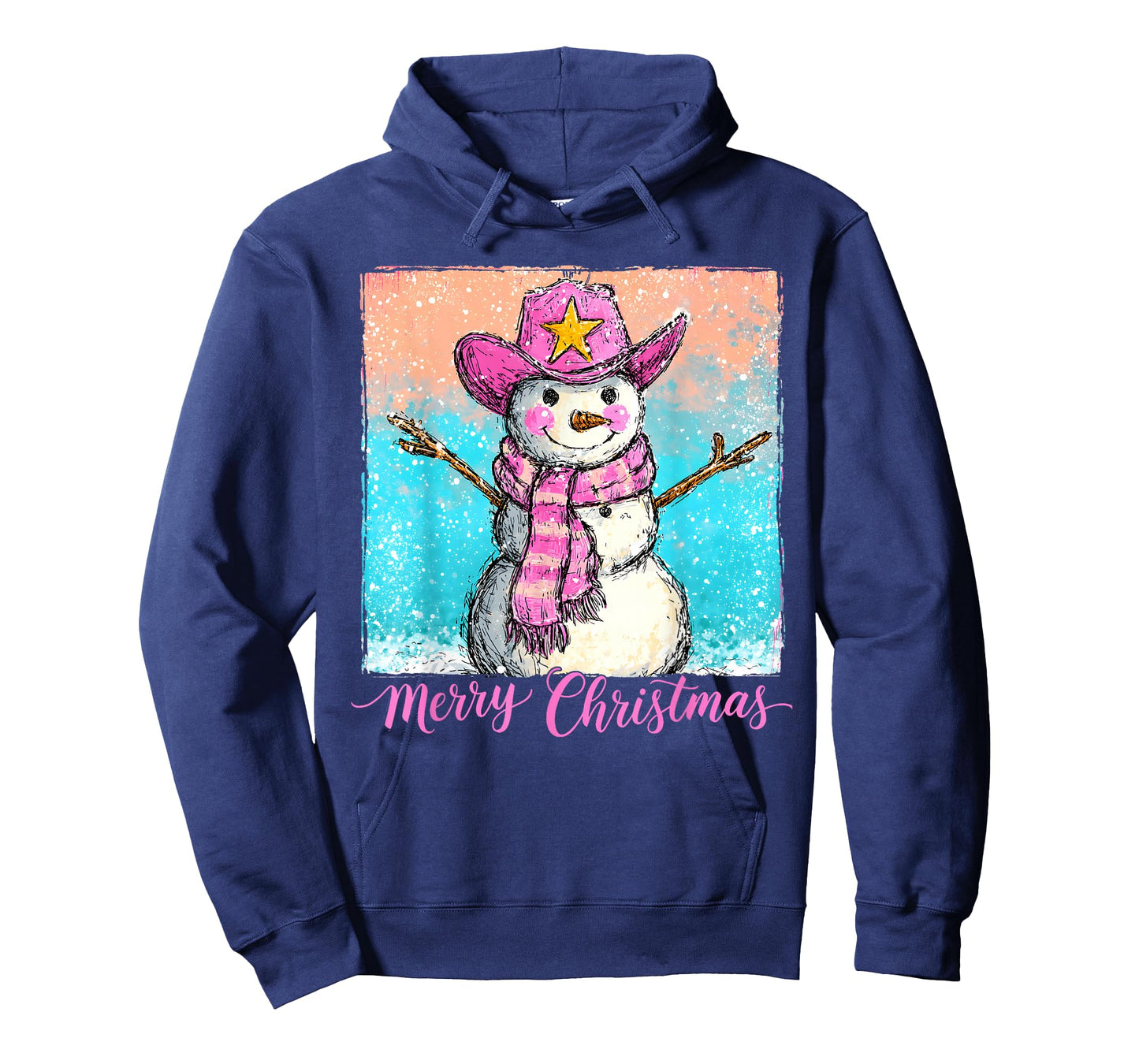 Funny Howdy Cowboy Snowman Western Merry Christmas 2025 T-Shirt