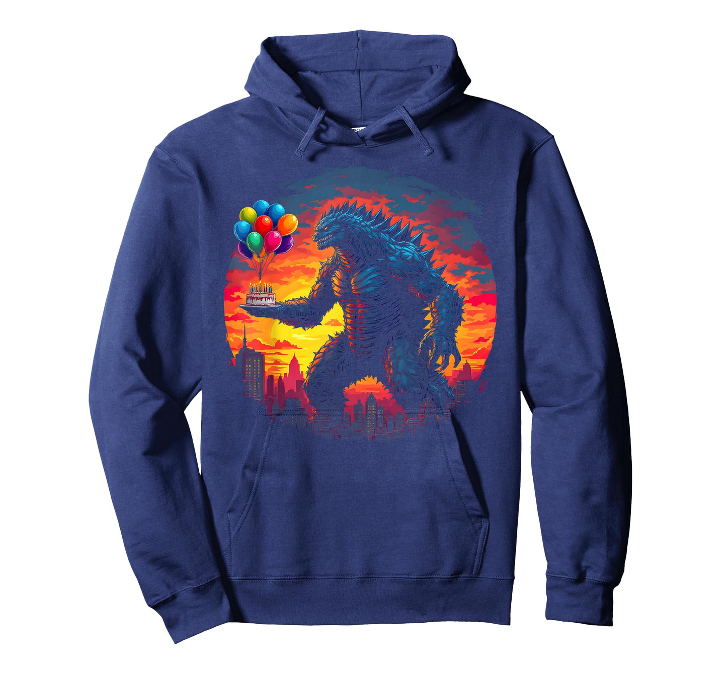 Kaiju Balloon And Cake Funny Japanese Monster Lover Birthday T-Shirt