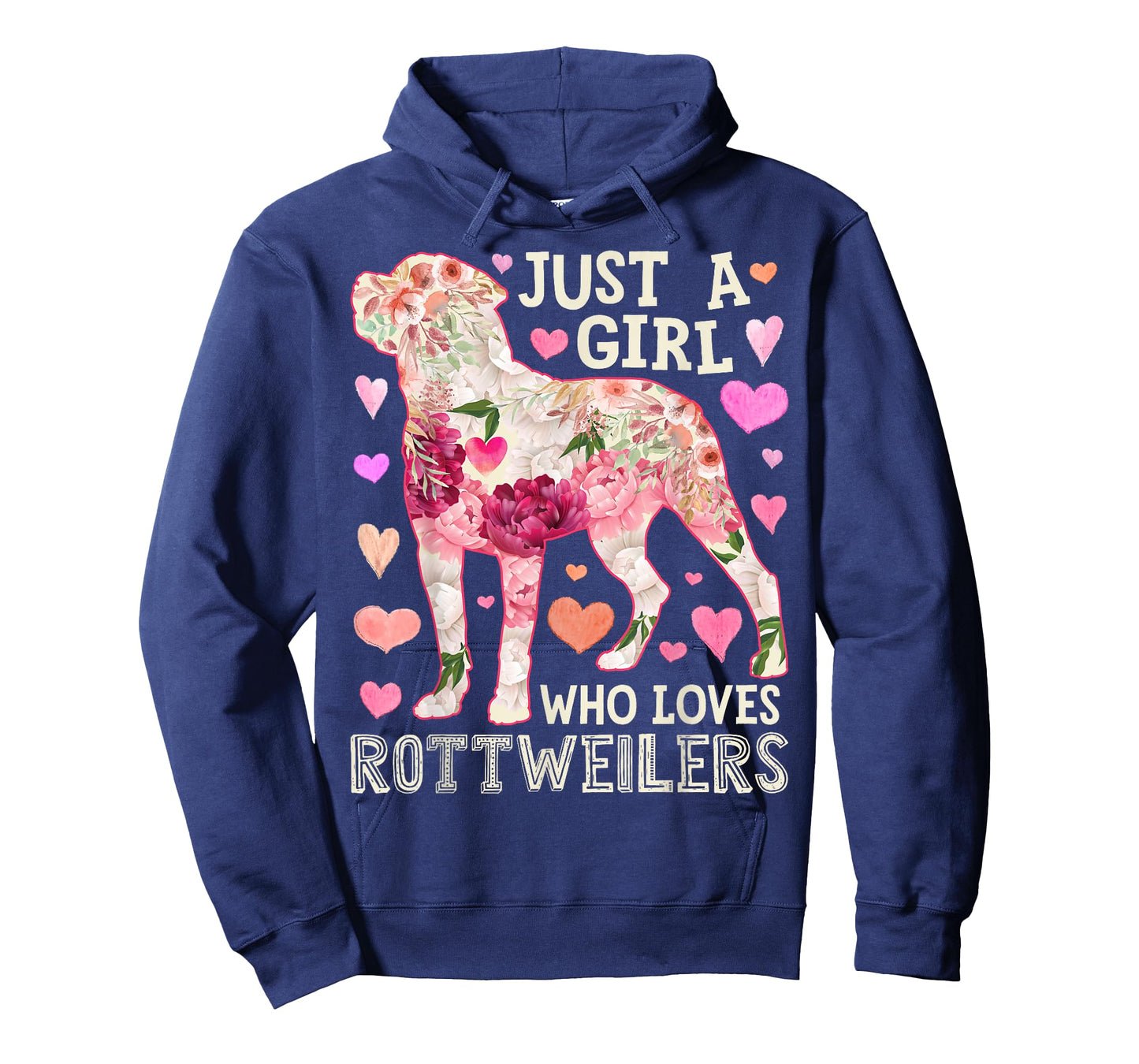 Rottweiler Just A Girl Who Loves Dog Flower Women Floral T-Shirt