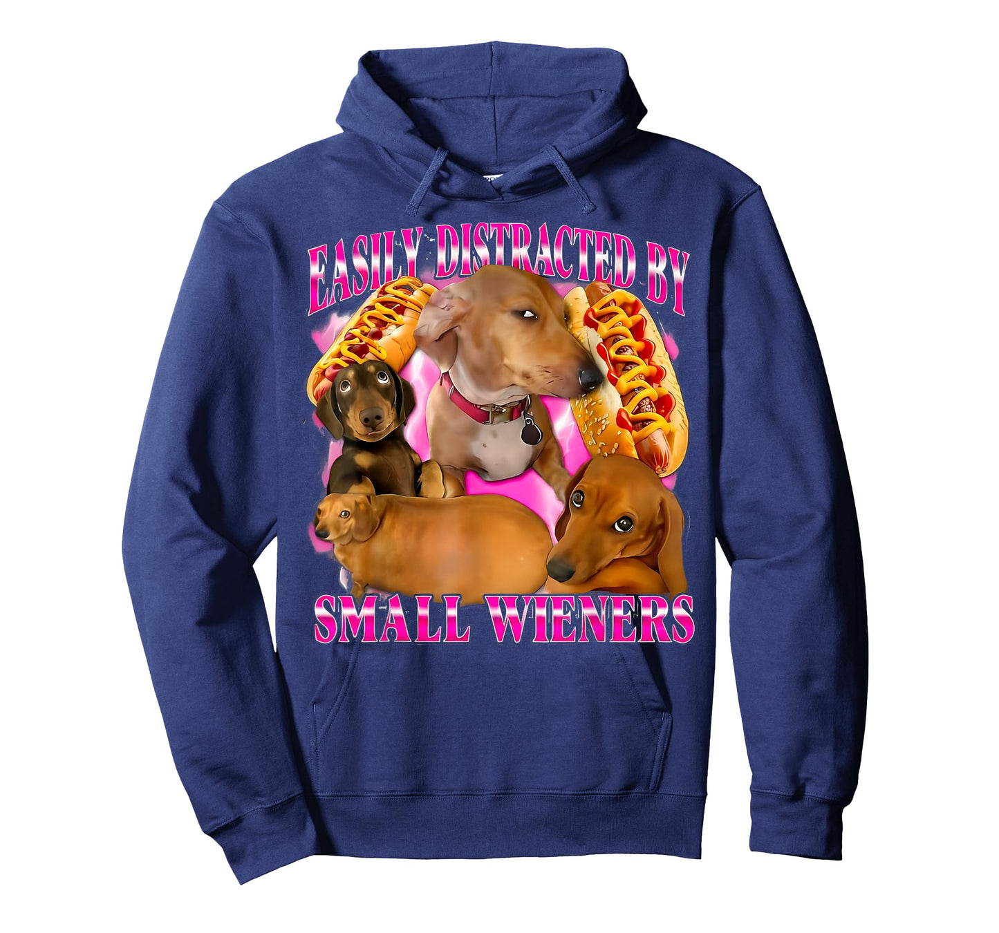 Inappropriate Easily Distracted by Small Dachshund Funny T-Shirt