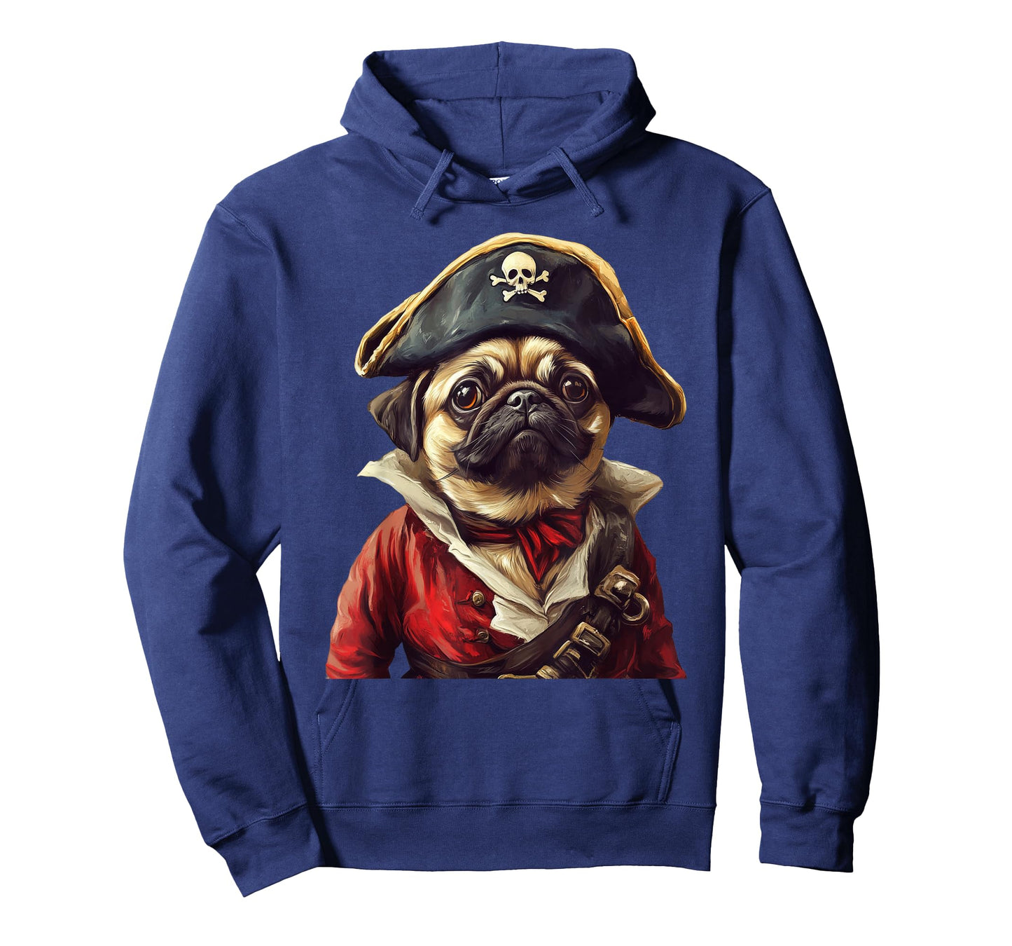 Pug Dressed As A Pirate Funny Dog Pug Halloween T-Shirt