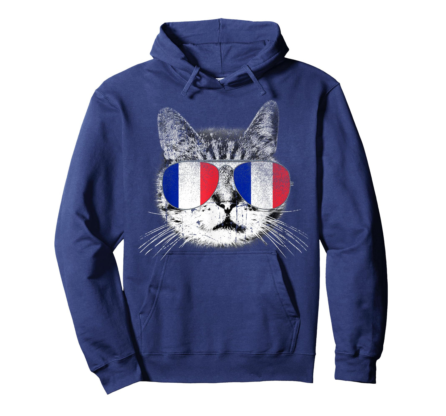 Cat Shirt France French Flag Country Retro Men Women Kids T-Shirt