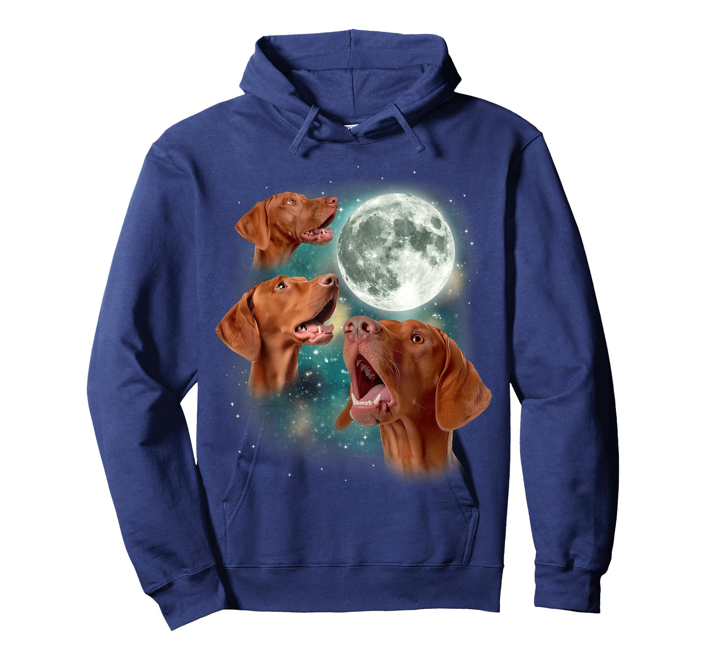 Three Vizsla Moon | 3 Magyar Meme Magic Dog Vizslas Canine T-Shirt