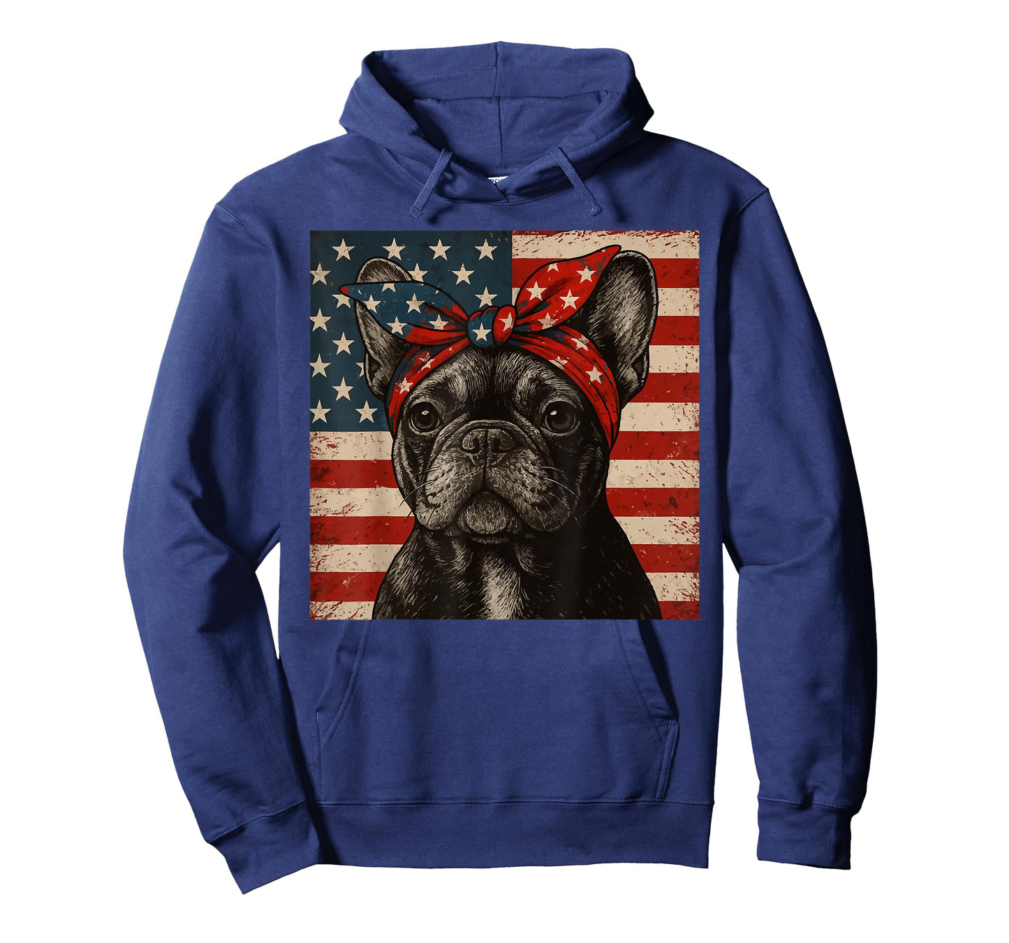 Frenchie Bow Dog Patriotic 4th of July Men Women Kids T-Shirt