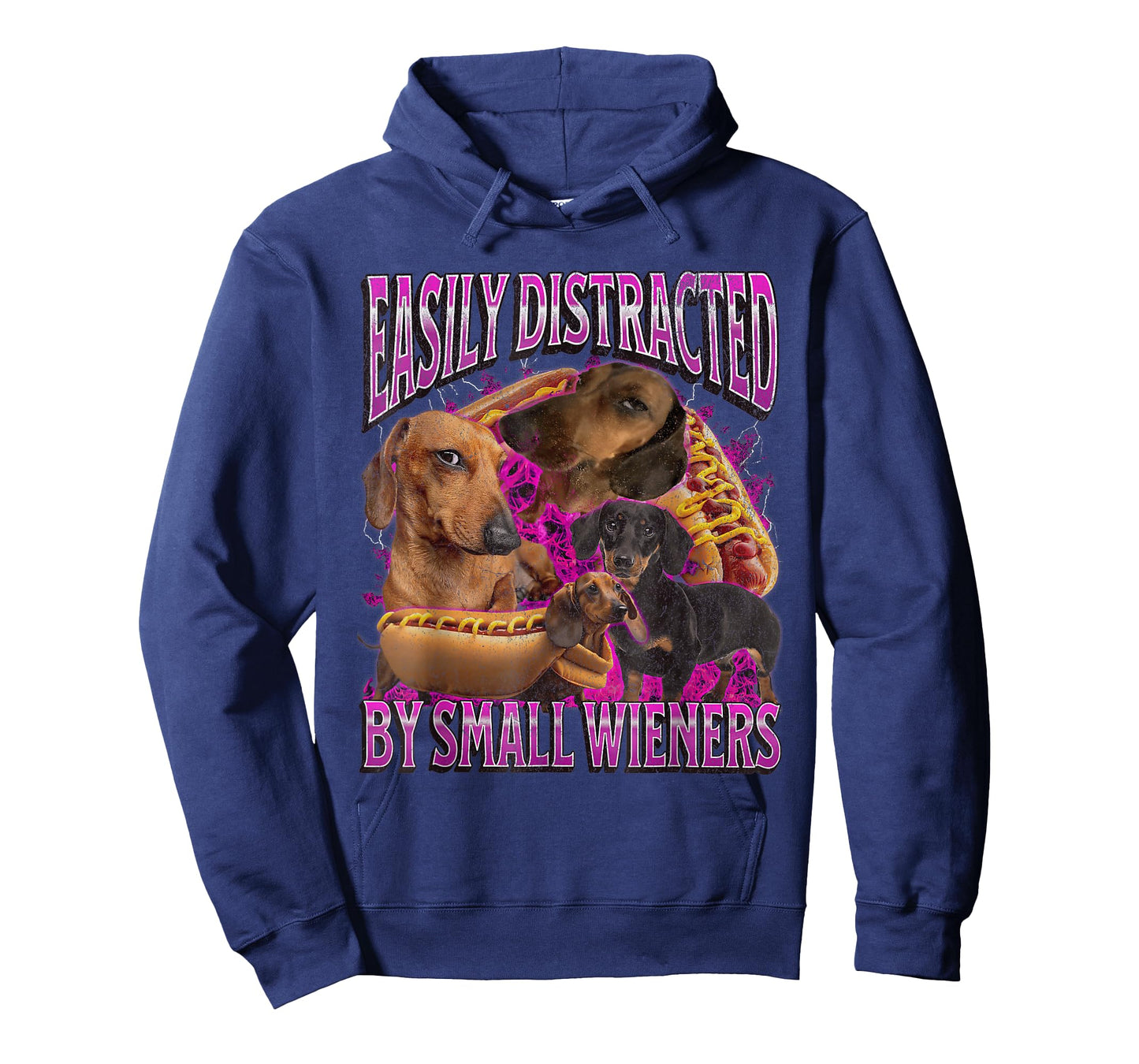 Easily Distracted by Small Weiners Dachshund Humor Women Men T-Shirt