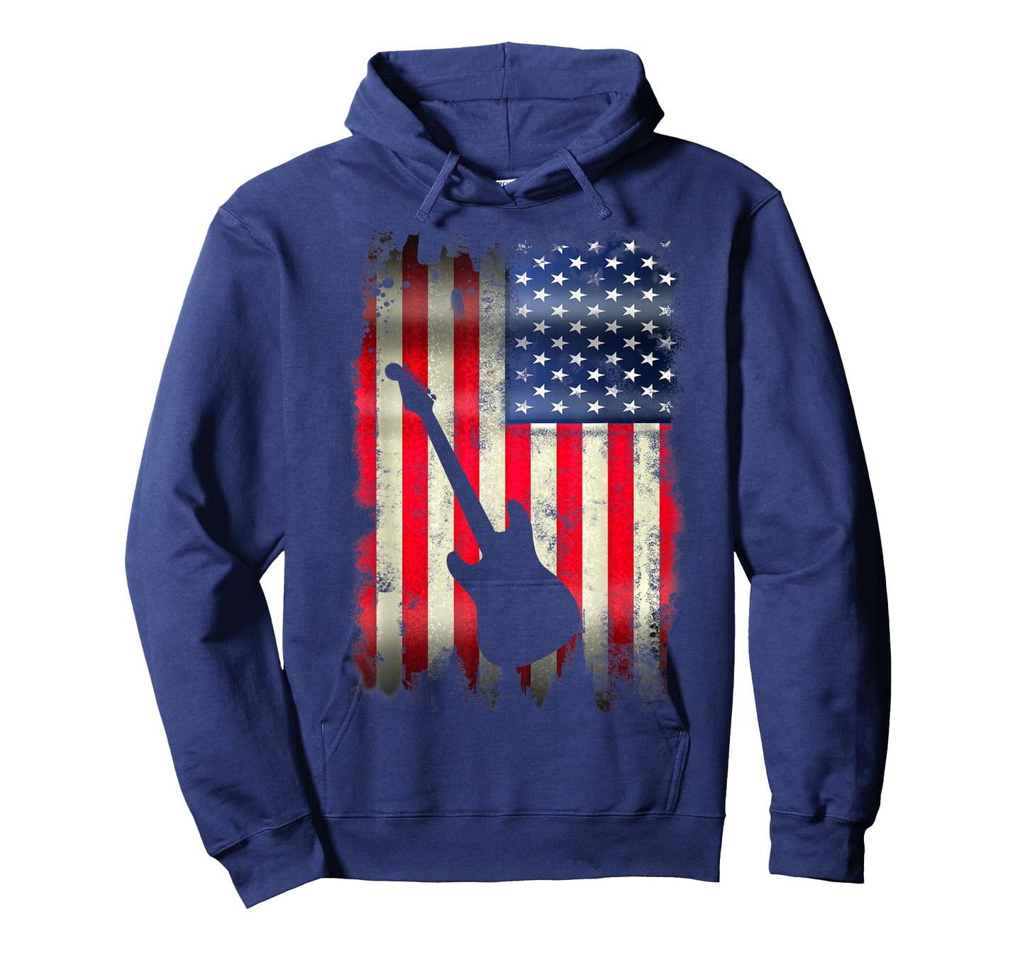 Guitarist USA American Flag 4th of July Patriotic Guitar T-Shirt