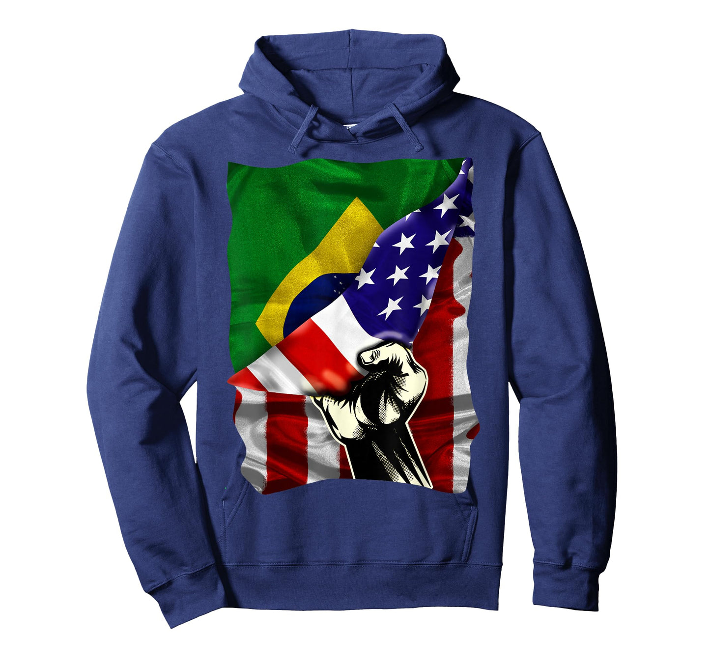 Half American Flag Brazilian ROOTS USA Flag Brazil DNA T-Shirt