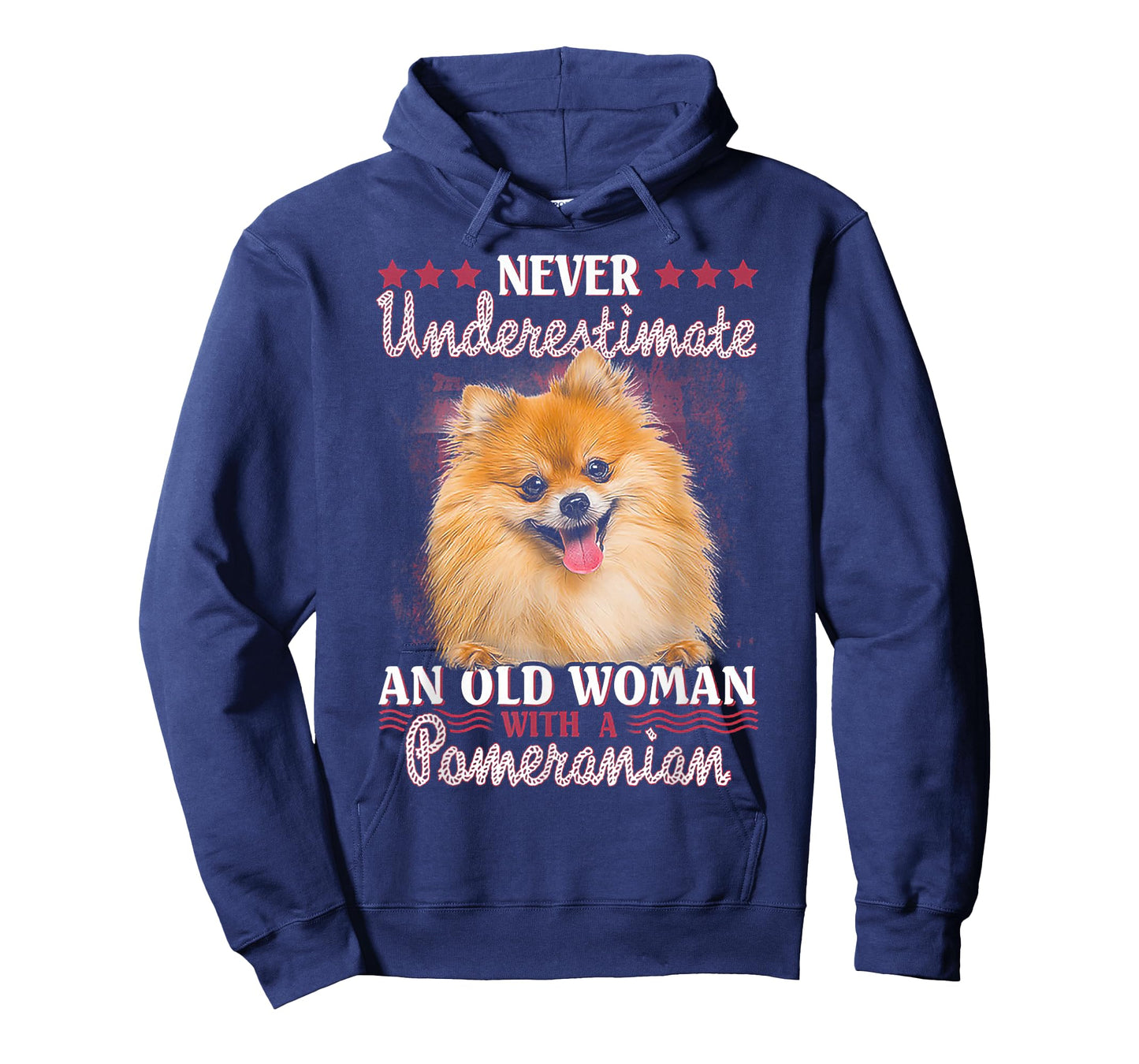 Never Underestimate an Old Woman with Pomeranian T-Shirt Small
