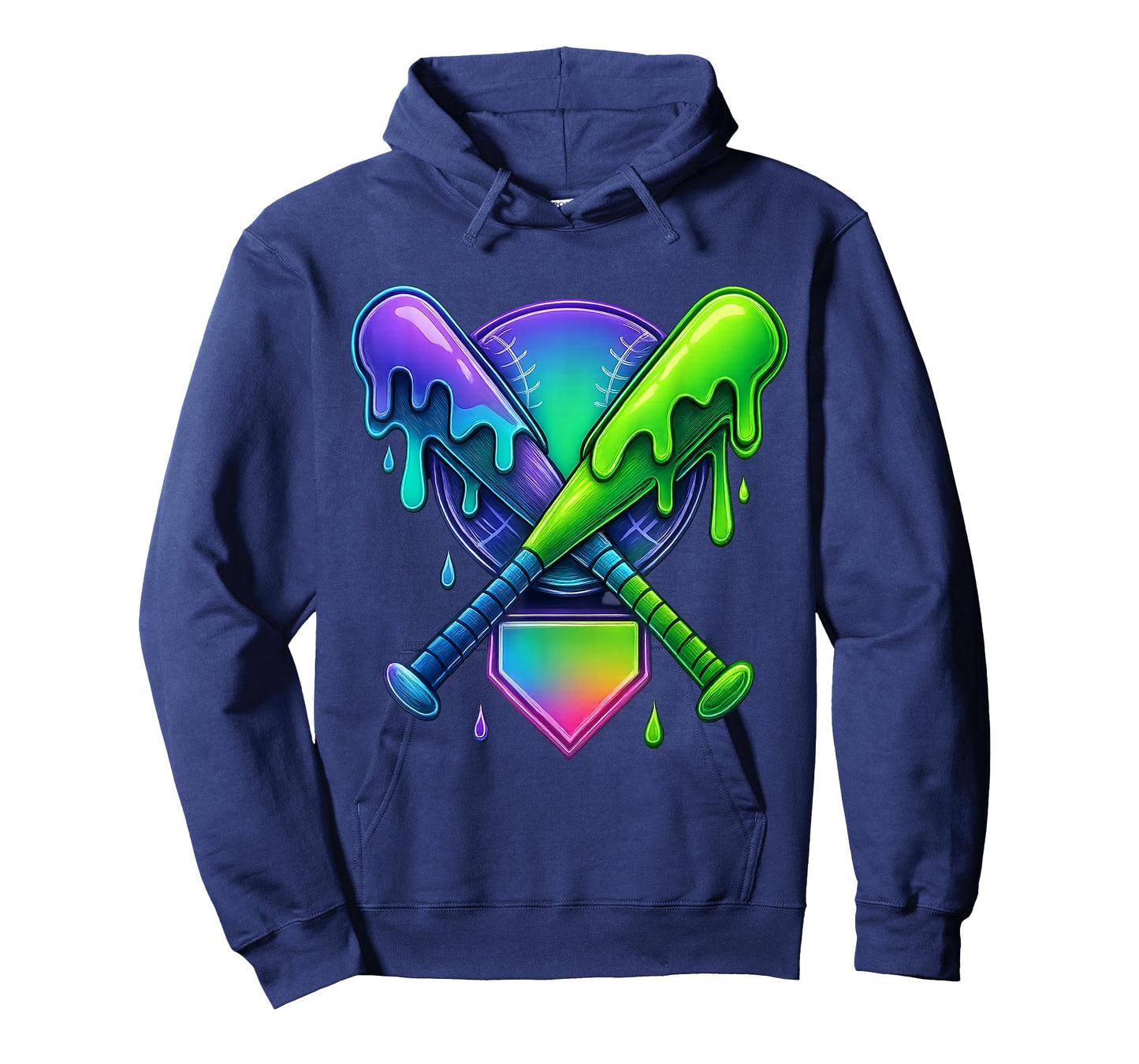 Baseball Drip for Boys Home Plate Ice Cream Drip Youth Sport T-Shirt