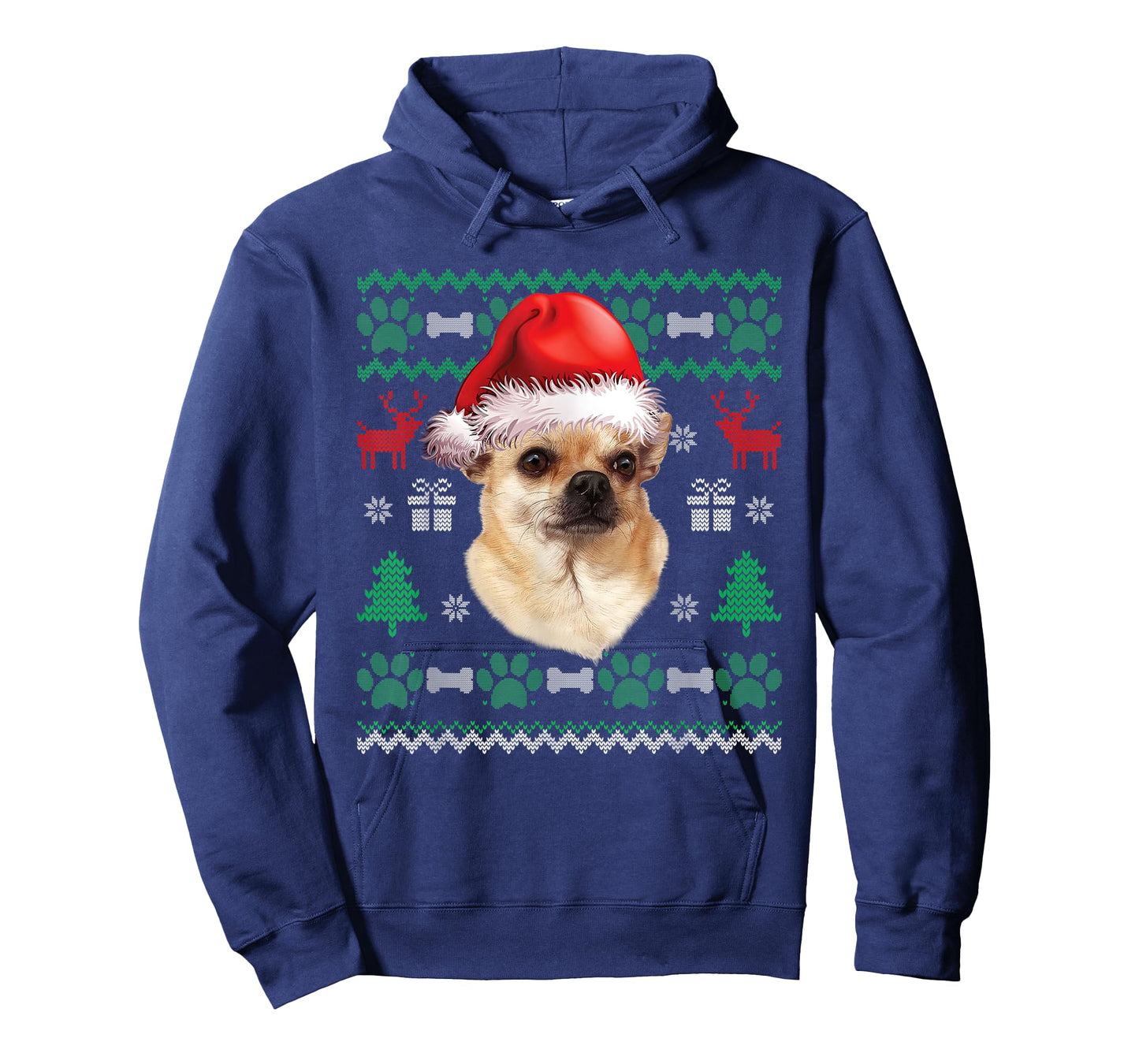 Chihuahua Santa Hat Christmas Ugly Sweater Pajama T-Shirt
