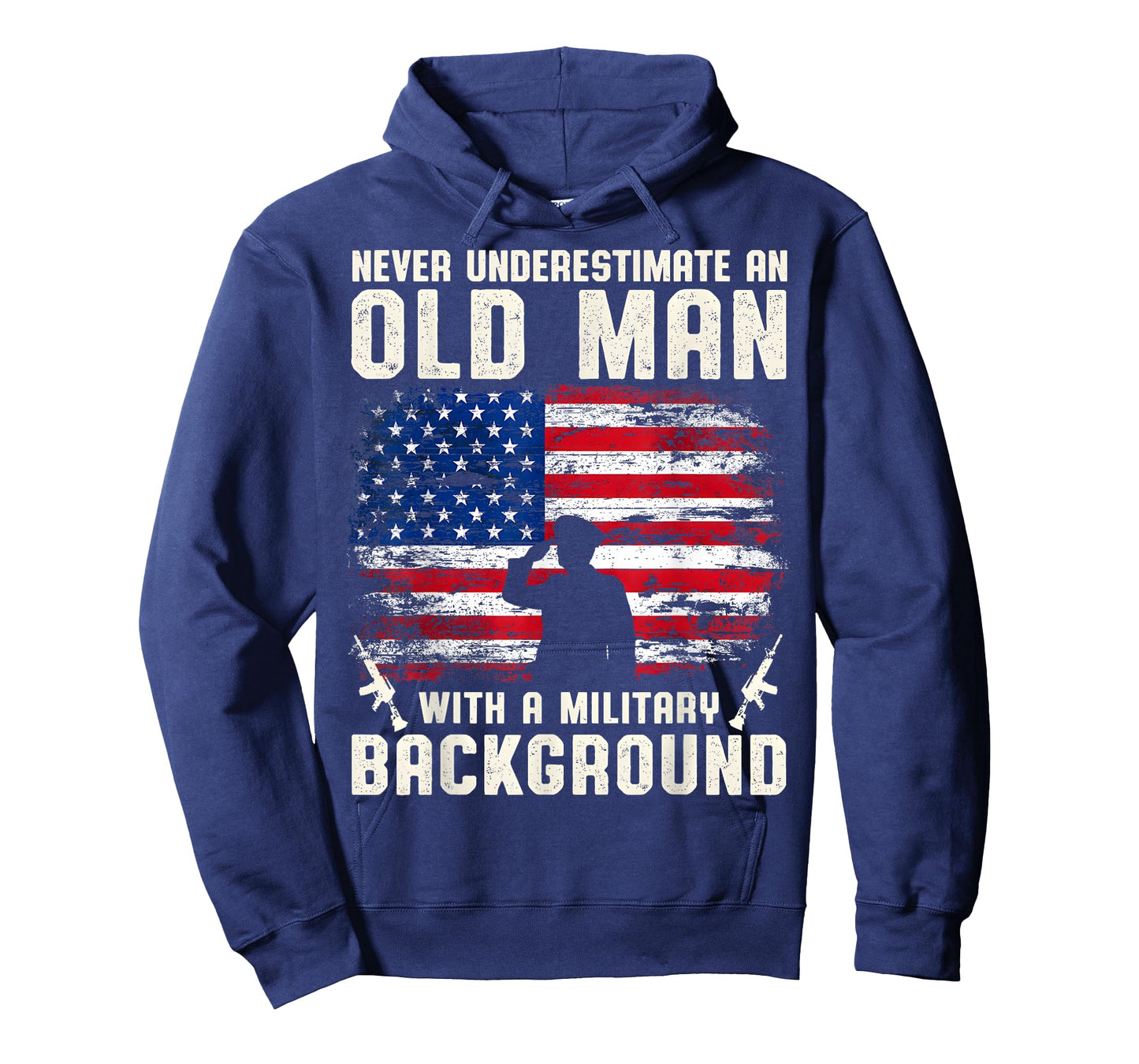 Never Underestimate An Old Man With A Military Background T-Shirt