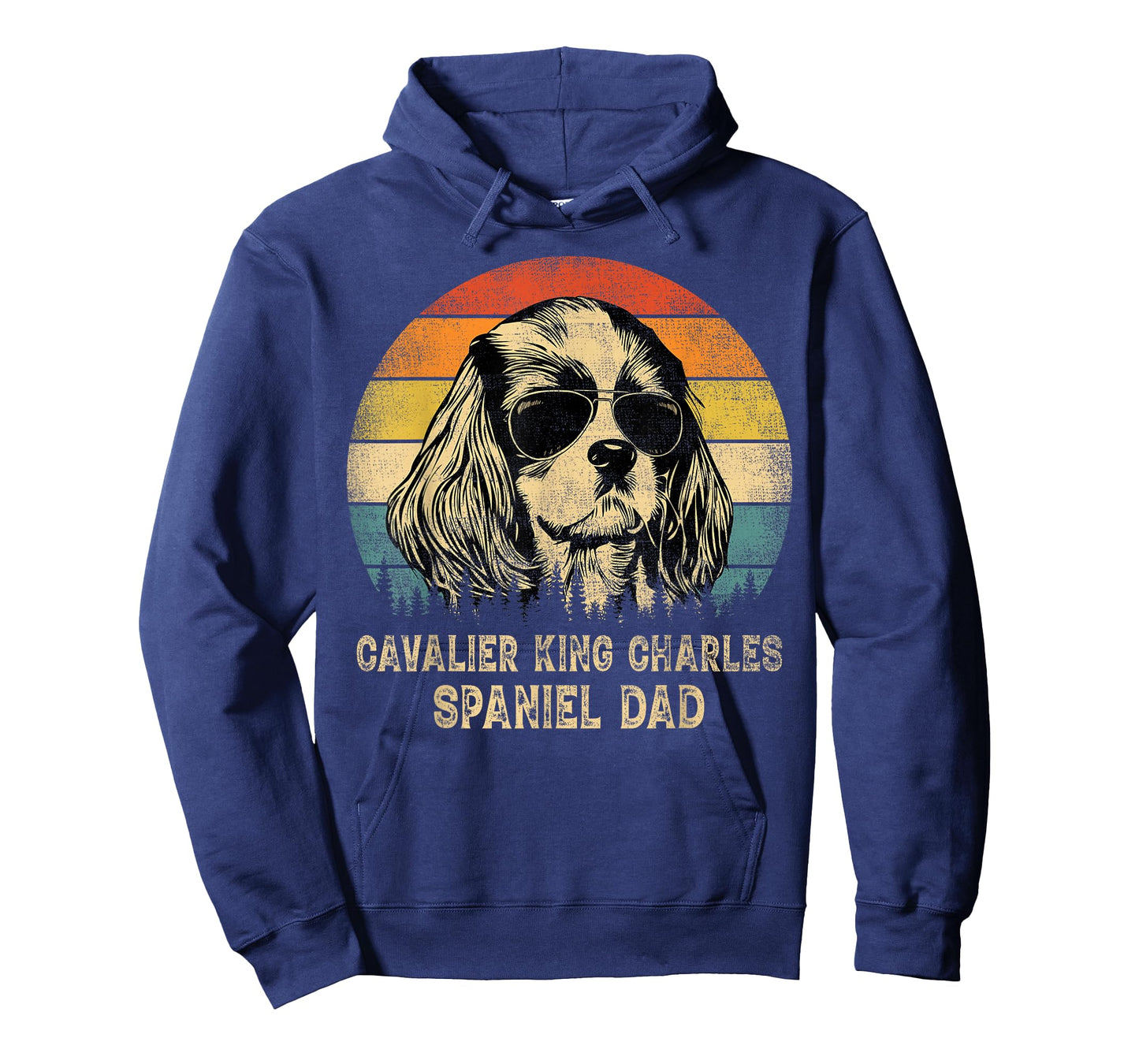 Vintage Cavalier King Charles Spaniel Dad Dog Father's Day T-Shirt
