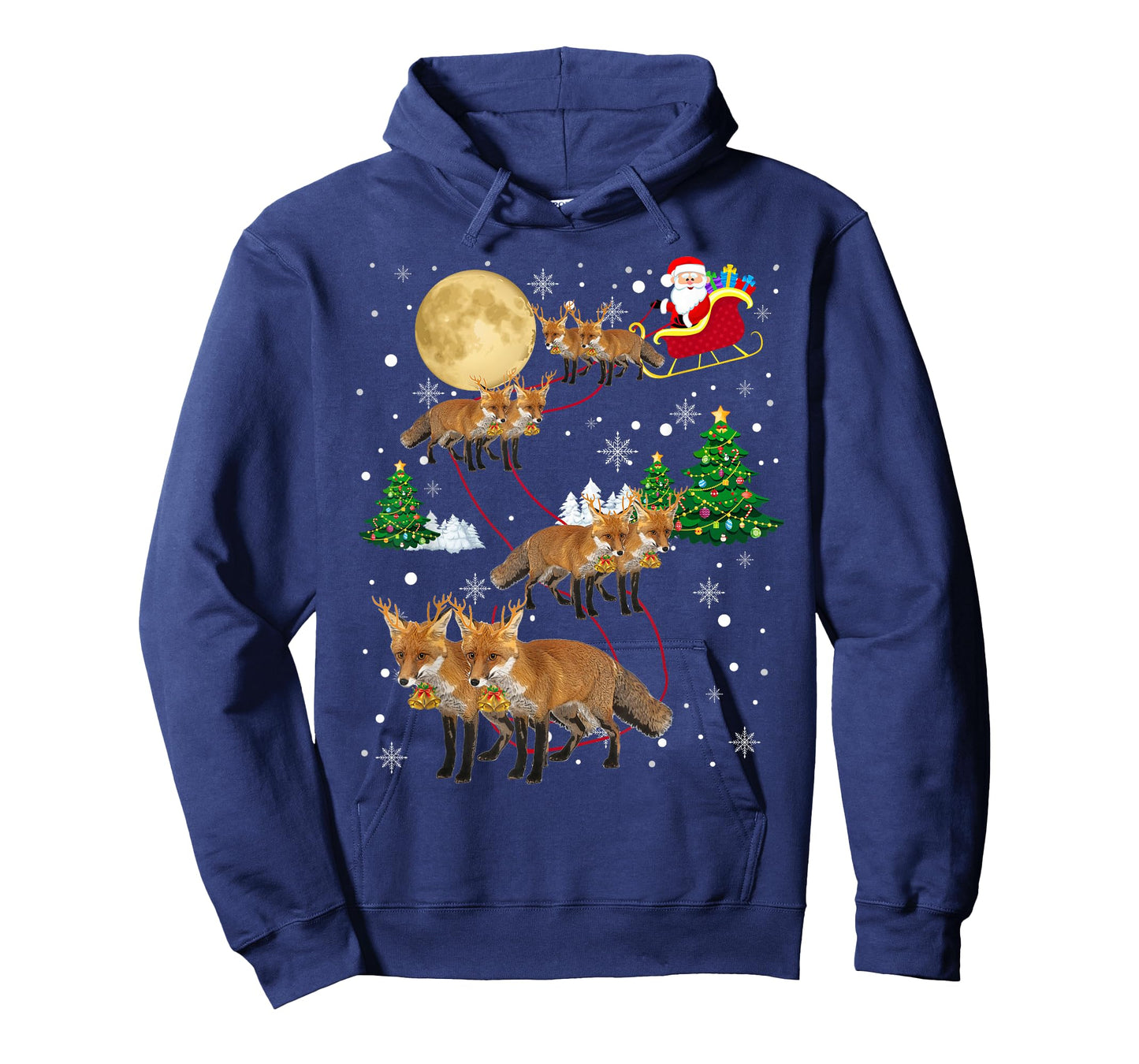 Fox Tree Christmas Sweater Xmas Pet Animal Lover Gifts T-Shirt