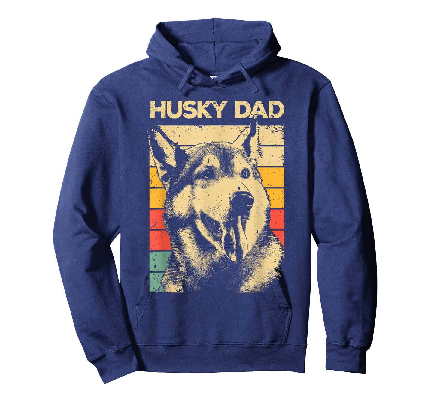 Husky Dad Art For Father Men Husky Lover Siberian Husky Dog T-Shirt