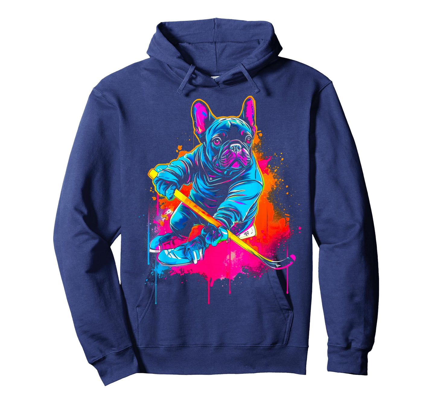 Pop Art French Bull Dog Hockey T-Shirt