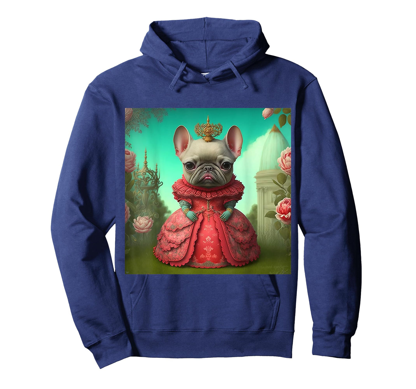 Beautiful Princess Frenchie French bulldog dog in pink dress Men Women T-Shirt