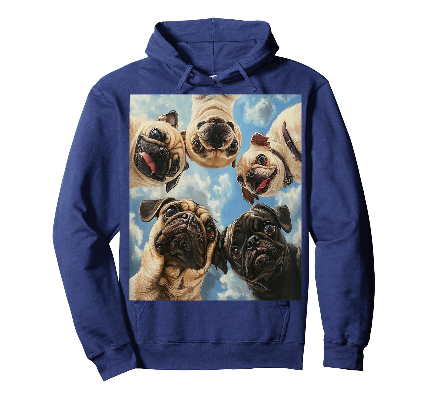 I Love Dogs Funny Pug Face Design Best Friend Dog Selfie T-Shirt
