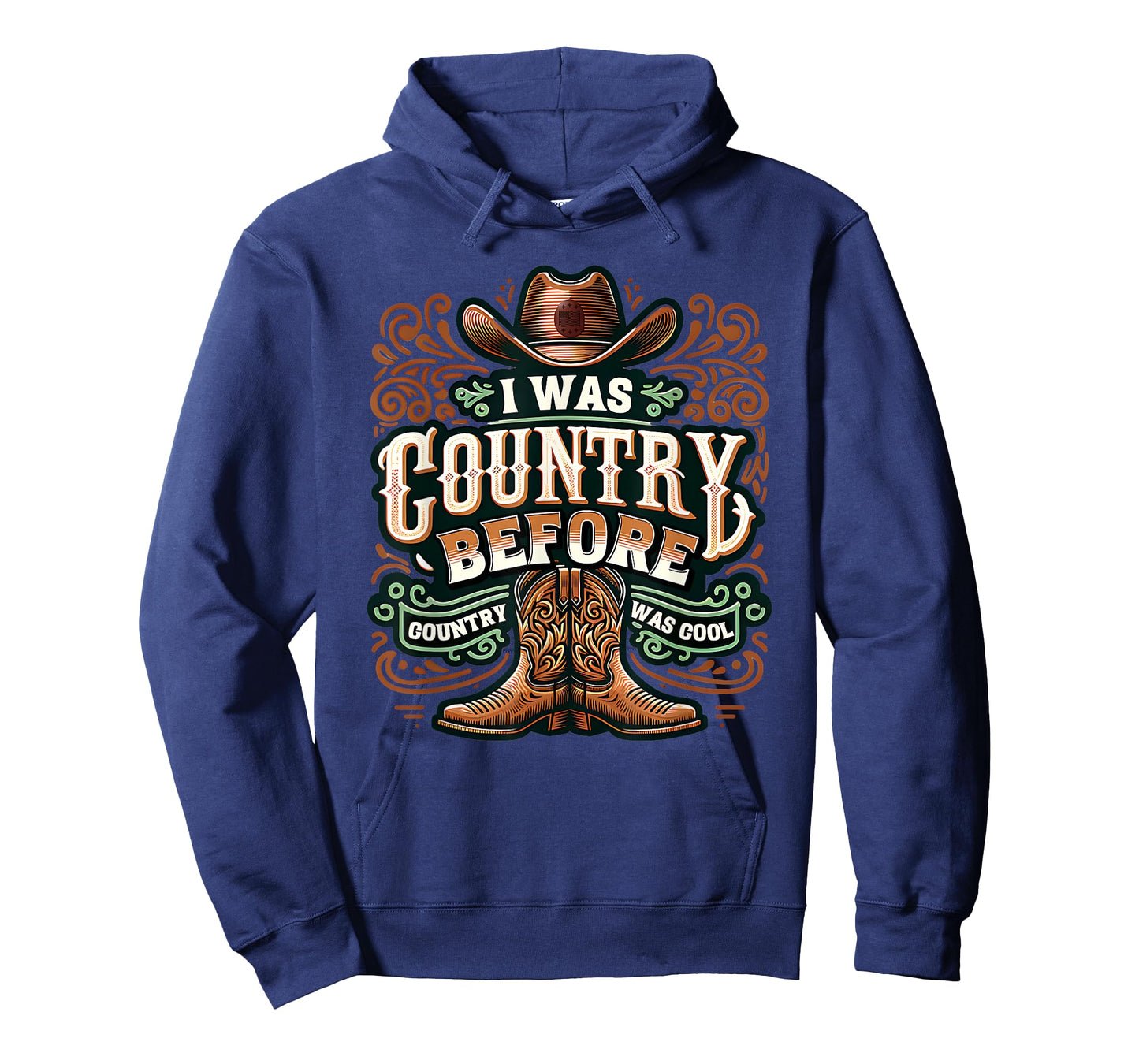 I Was Country Before Country Was Cool Funny Western T-Shirt