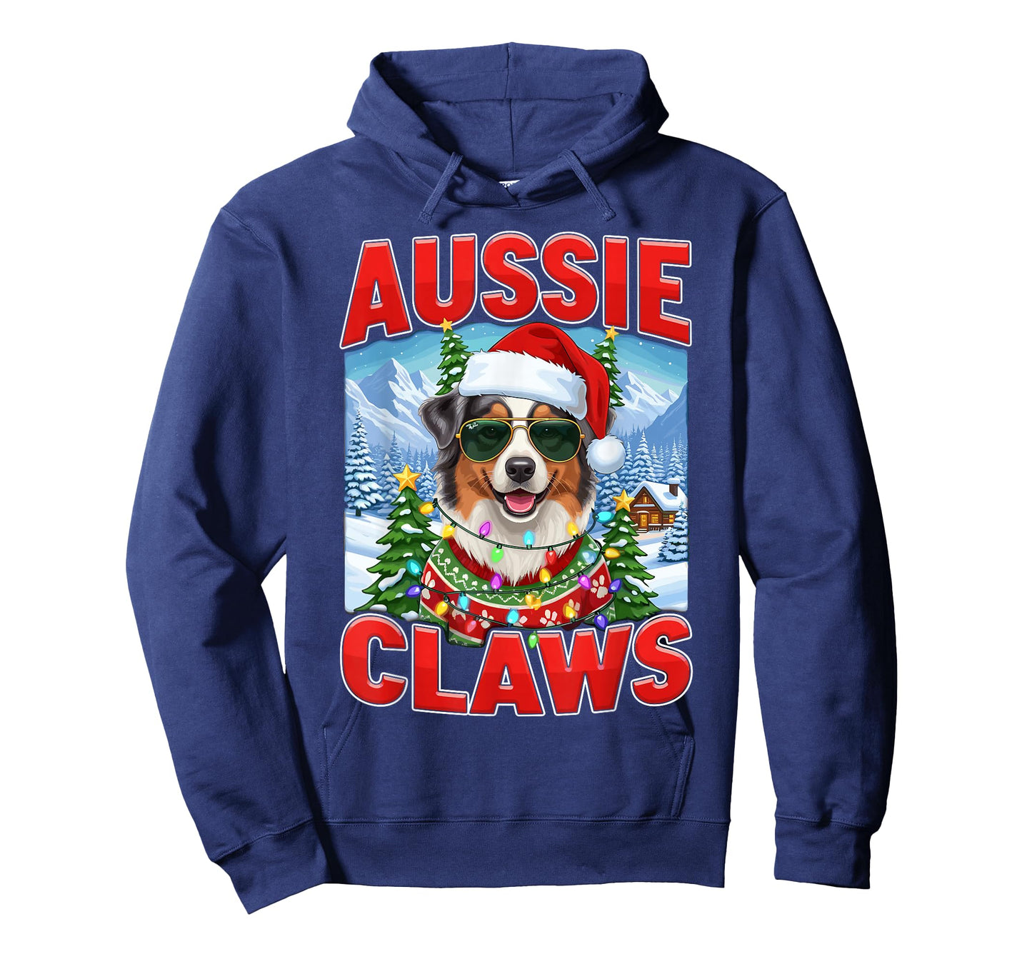 Christmas Outfit Aussie Claws Dog Owner Australian Shepherd T-Shirt