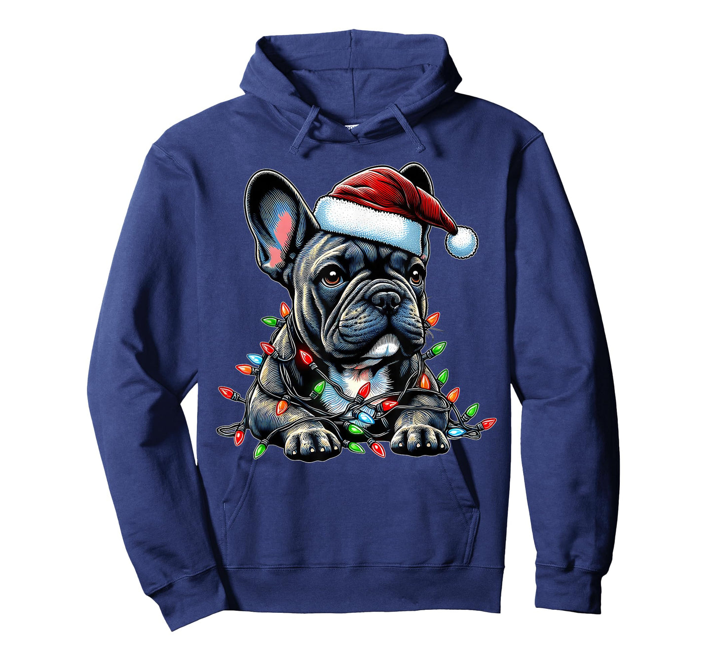 French Bulldog Frenchie Christmas Hat Xmas Men Women Kids T-Shirt