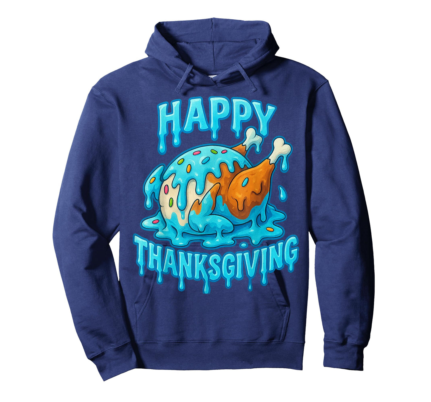 Happy Thanksgiving Drip Ice Cream Look Cool T-Shirt