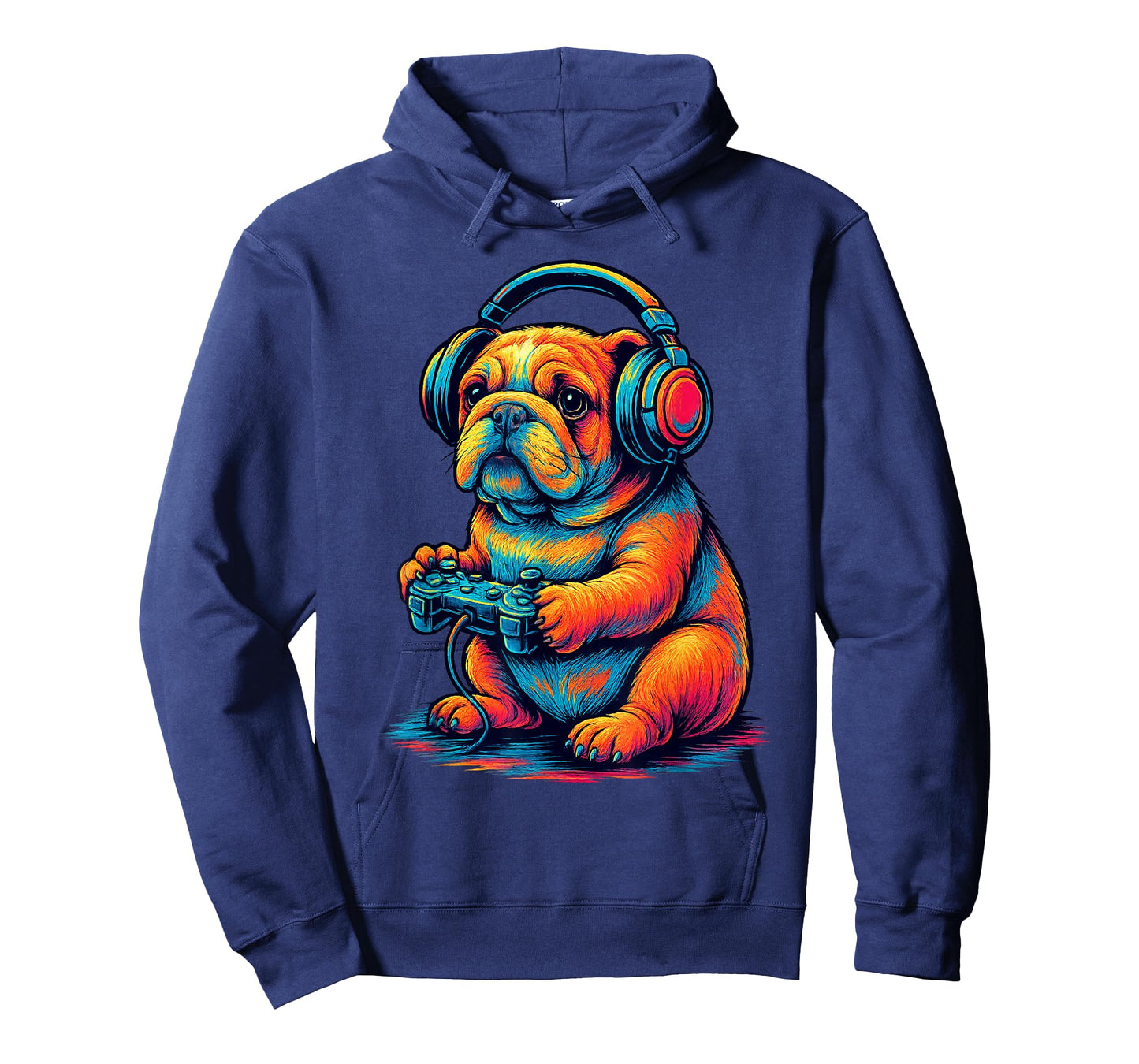 English Bulldog Retro Gamer Vintage Gaming Dog Lover Men Women Kids T-Shirt