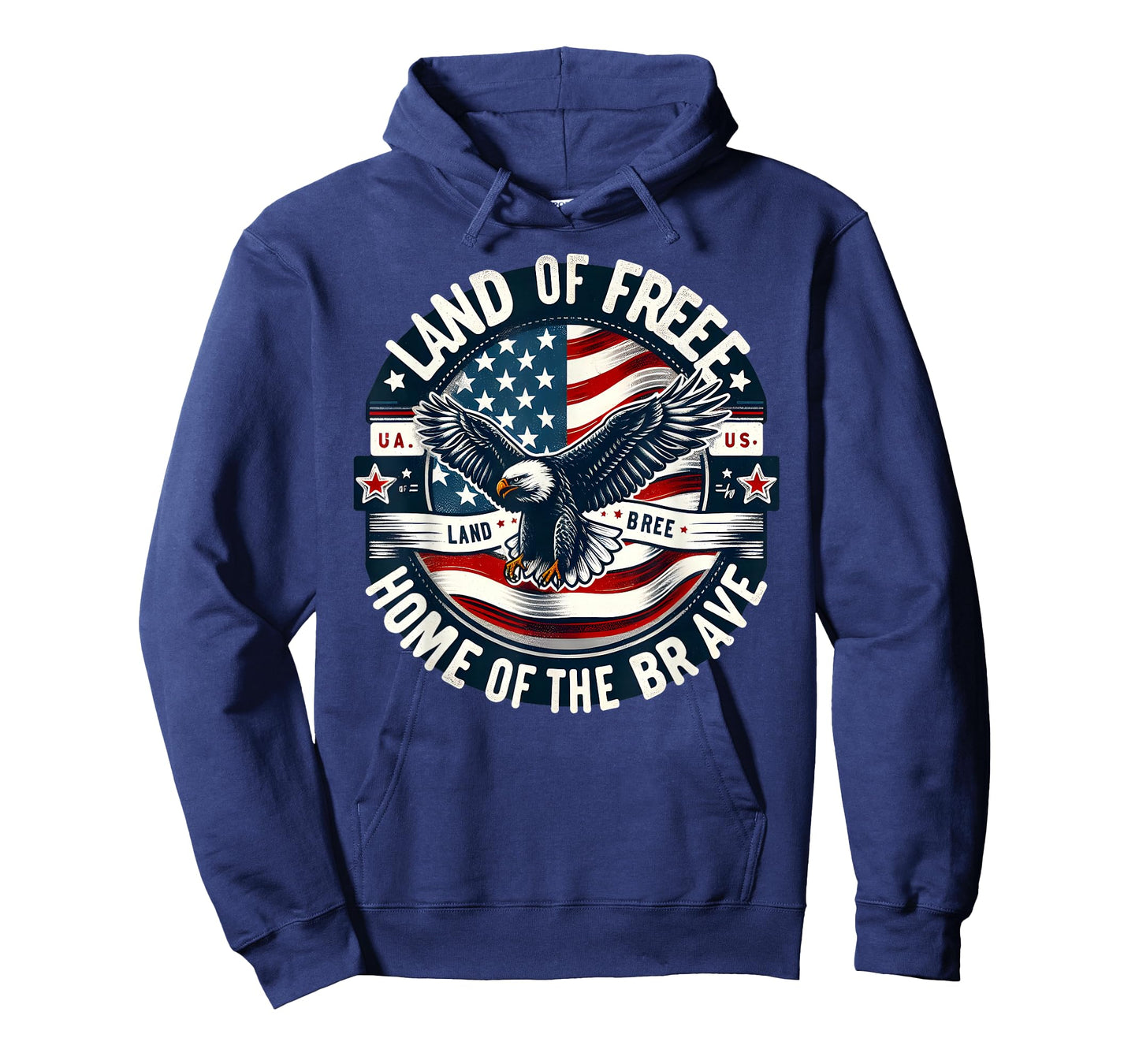 Land of The Free Home of The Brave Eagle Flag T-Shirt