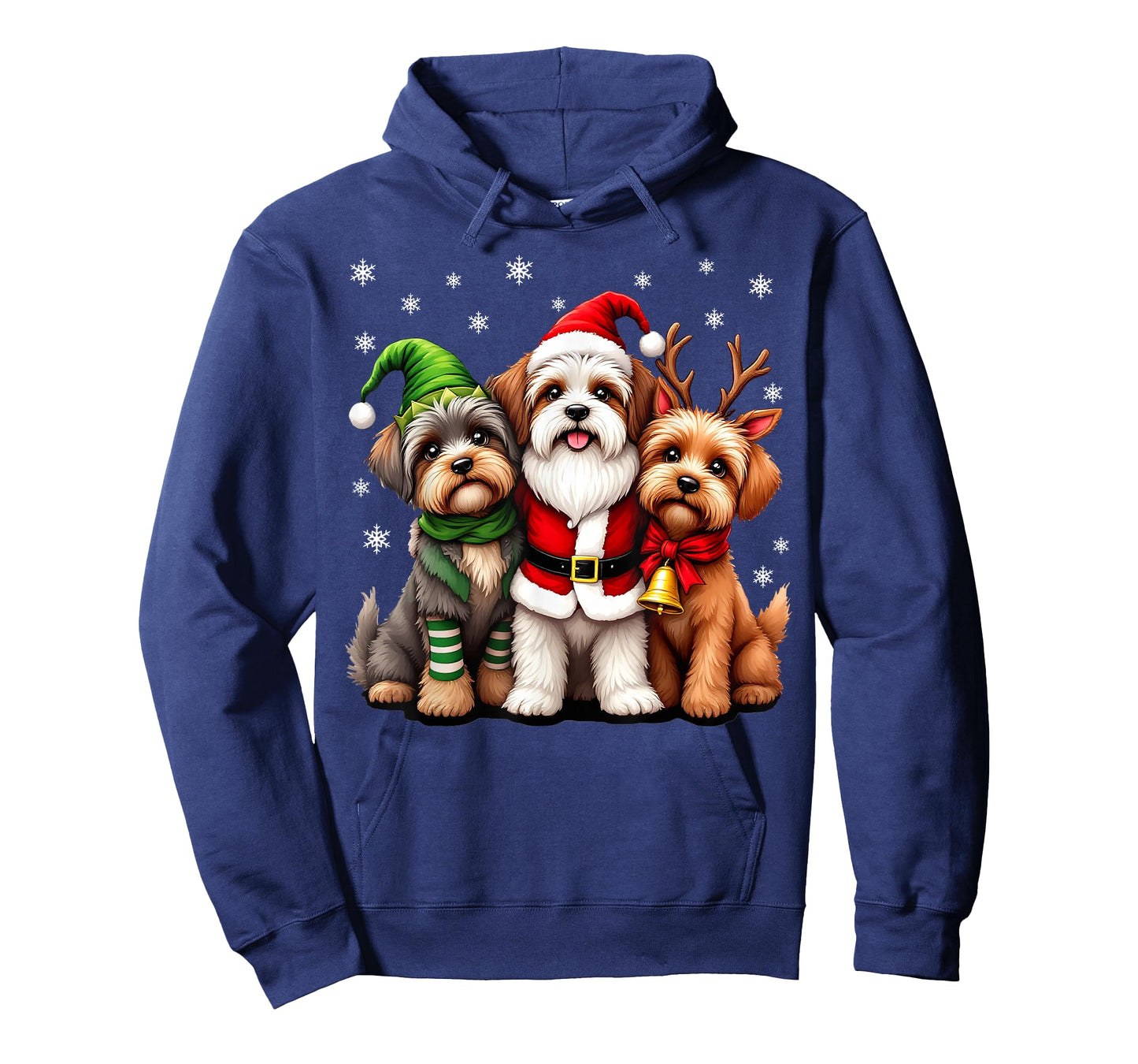Havanese Christmas Dogs Funny Santa Reindeer Elf Holiday T-Shirt