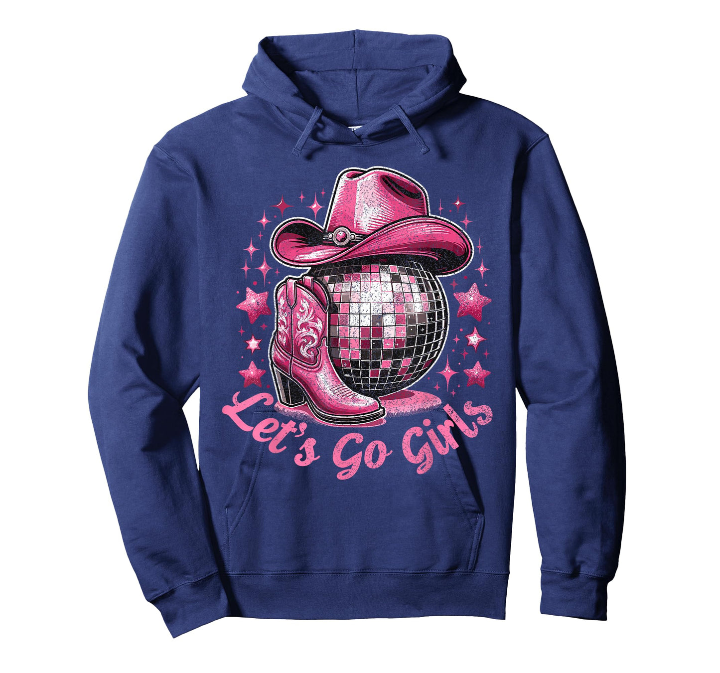 Western Cowgirl Rodeo Disco Retro Bachelorette Party T-Shirt, Small, Black