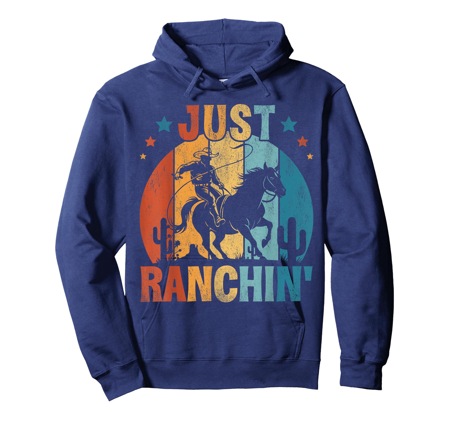Just Ranchin' Farmer Cowboy Horse Cow Rodeo Lovers Men Women T-Shirt